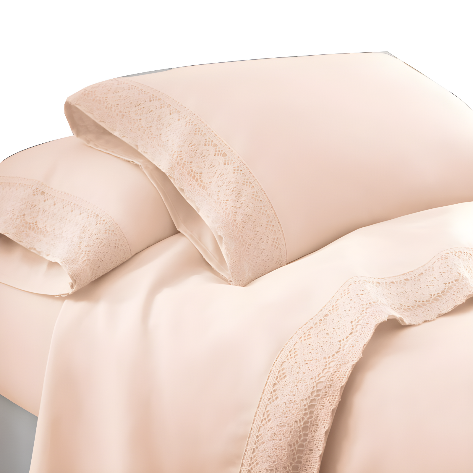Modern Threads Yate Soft Microfiber Crochet Lace Sheets - Luxurious Microfiber Bed Sheets - Includes Flat Sheet, Fitted Sheet with Deep Pockets, & Pillowcases