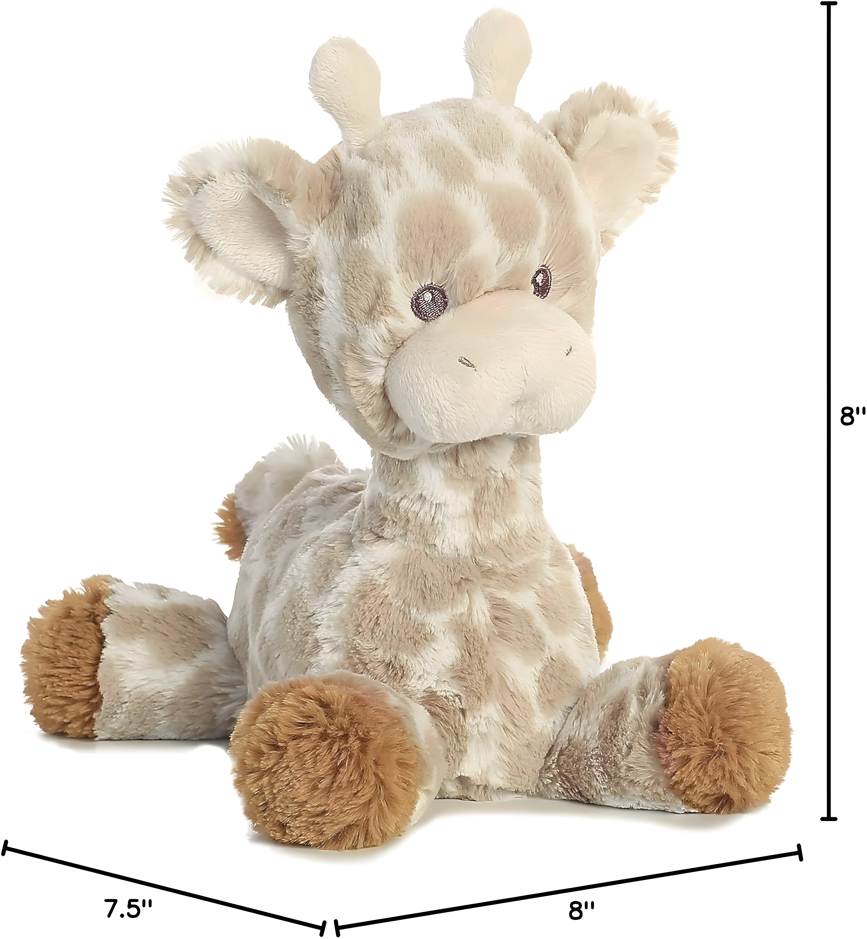 Ebba - 11" Loppy Giraffe Plush Toy Stuffed Animal Rattle