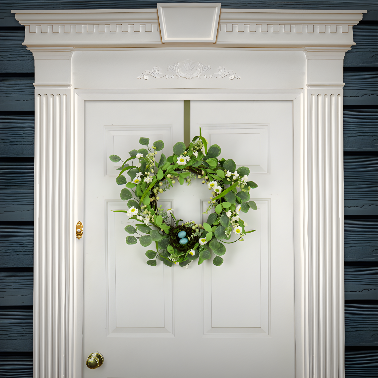The Holiday Aisle® 20" Daisies and Berries Wreath