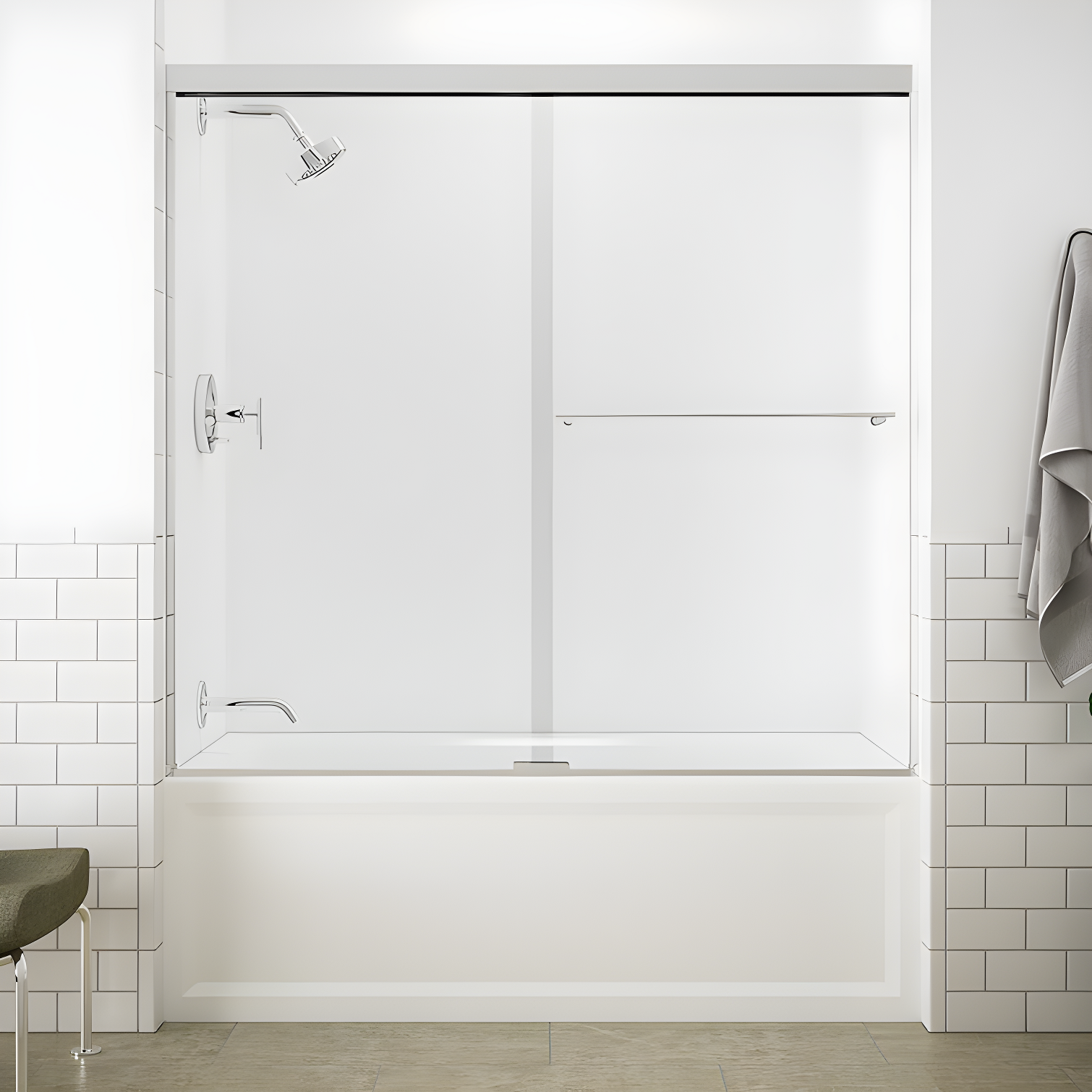 Archer® 60" x 32" Acrylic Alcove Soaking Bathtub with Comfort Depth