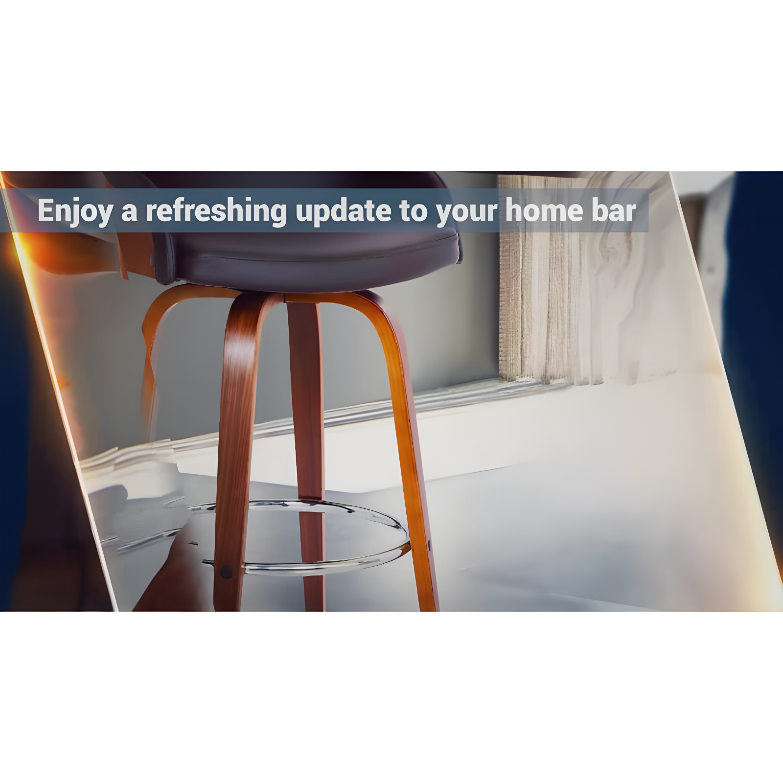 30" Verne Barstool with Faux Leather and Wood Finish Walnut/Gray - Armen Living: Swivel, Footrest, Durable