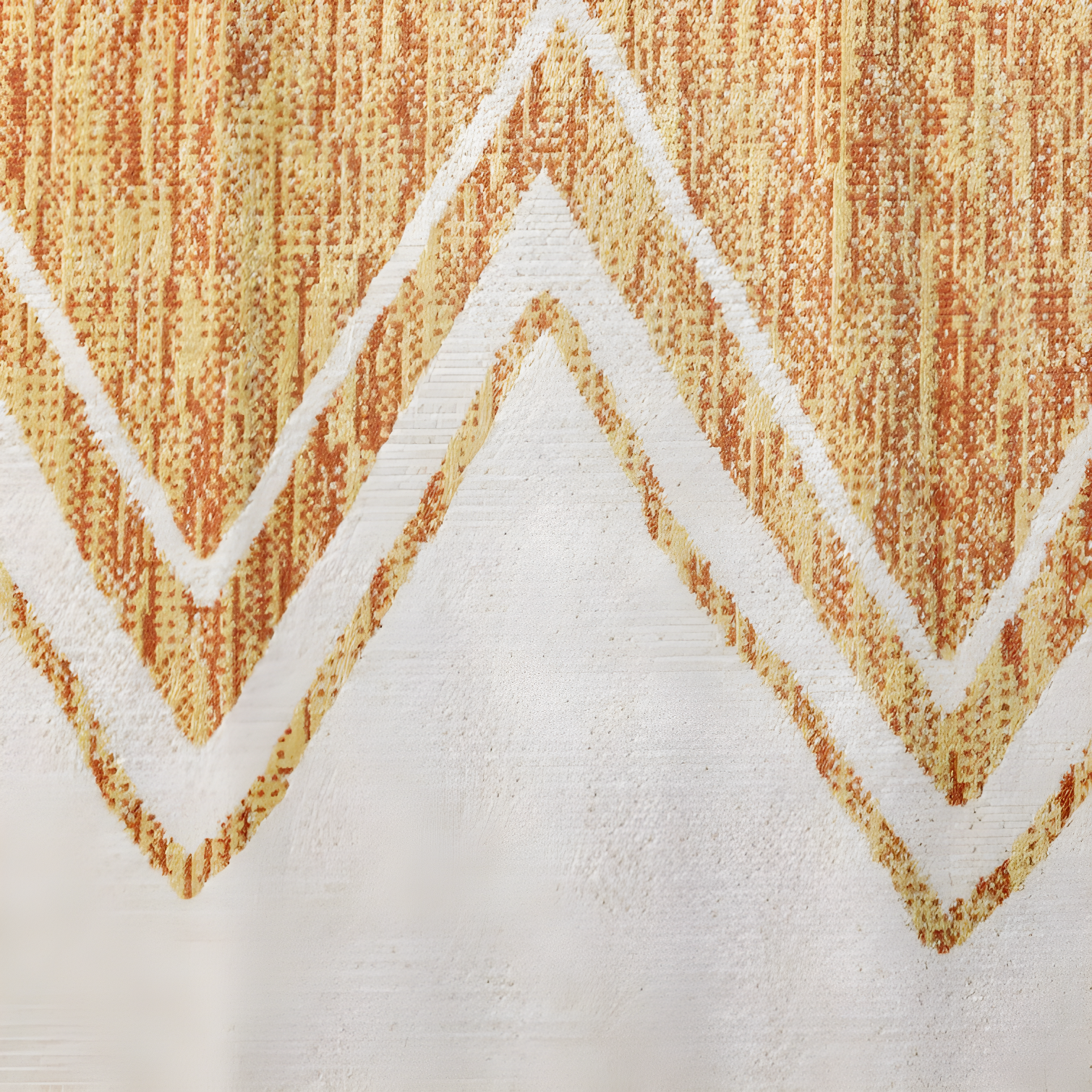 Nicole Miller New York Patio Sofia Indoor/Outdoor Area Rug, Ivory/Mustard