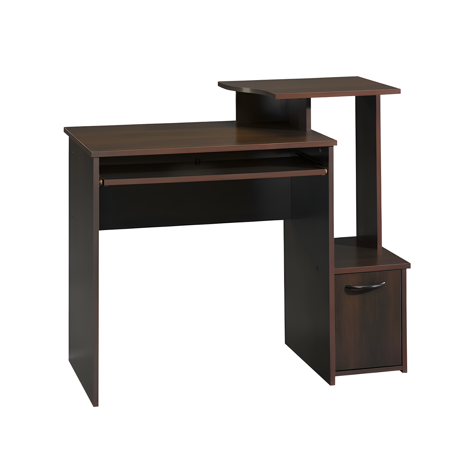 Sauder Computer Desk - Cinnamon Cherry: Slide-Out Tray, Home Office, Small Profile, Kids Room Use