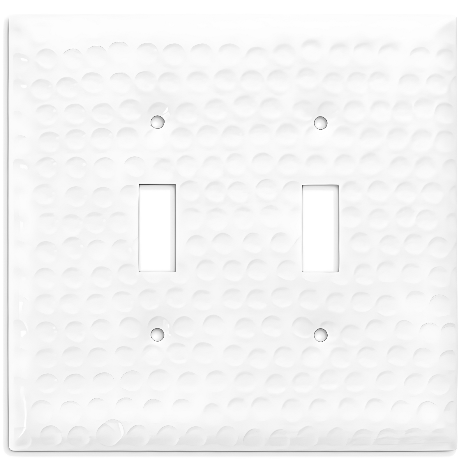 Monarch Abode Hand Hammered 2 - Gang Toggle Light Switch Standard Wall Plate