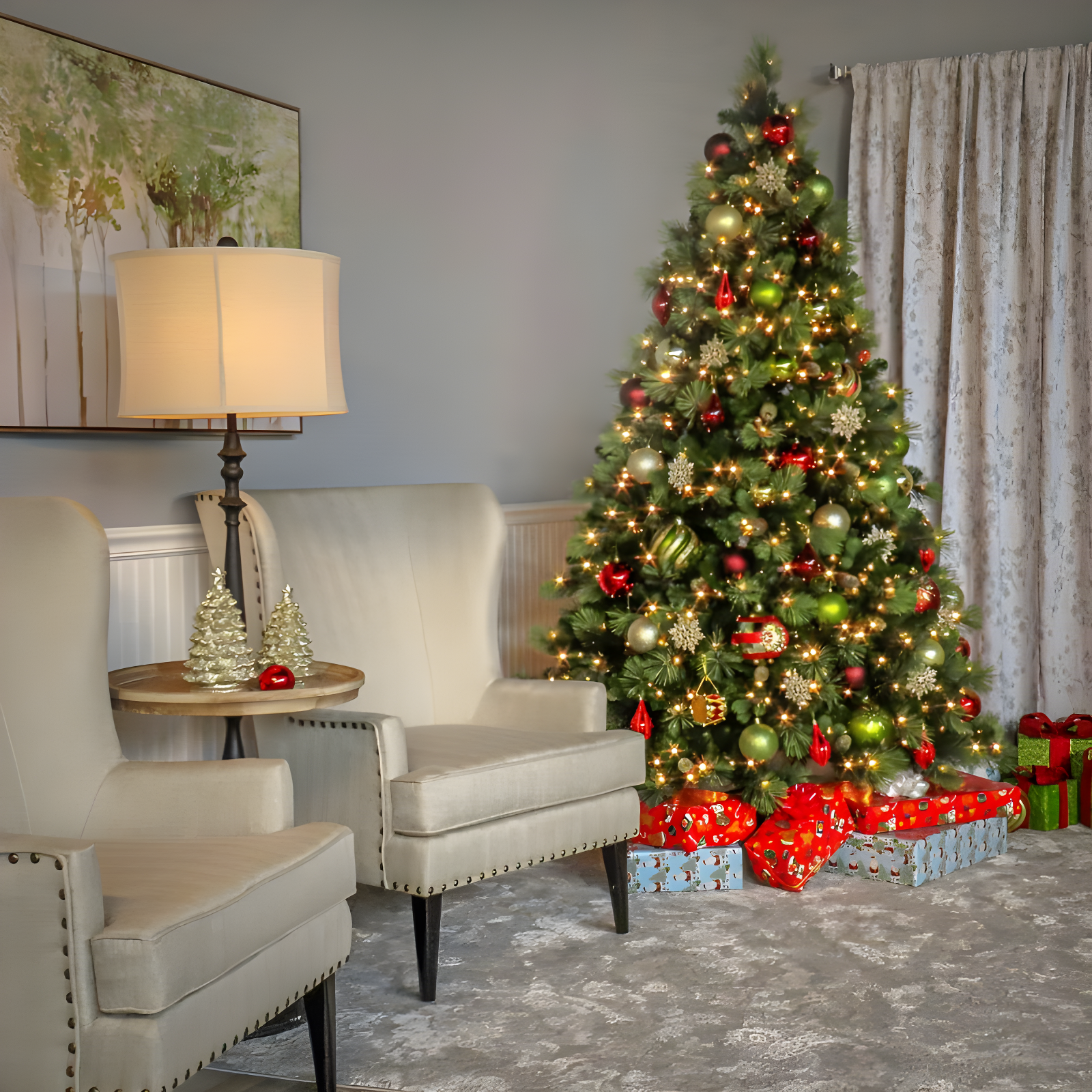 National Tree Company 9' Pre-lit Carolina Pine Artificial Christmas Tree with 900 Clear Lights