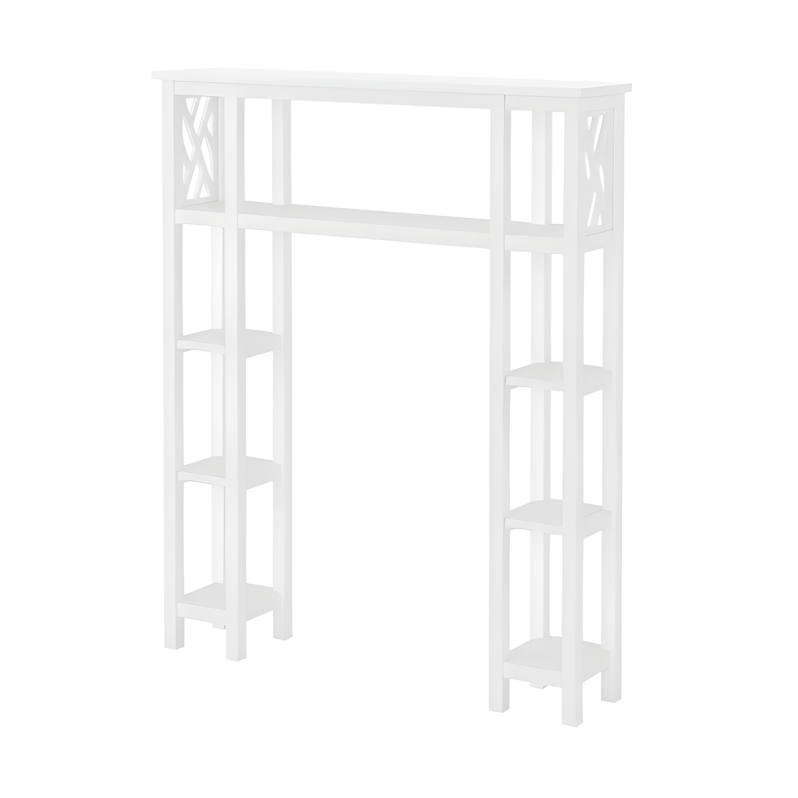 Coventry Bathroom Over the Toilet Open Shelving Unit with Shelves White - Alaterre Furniture