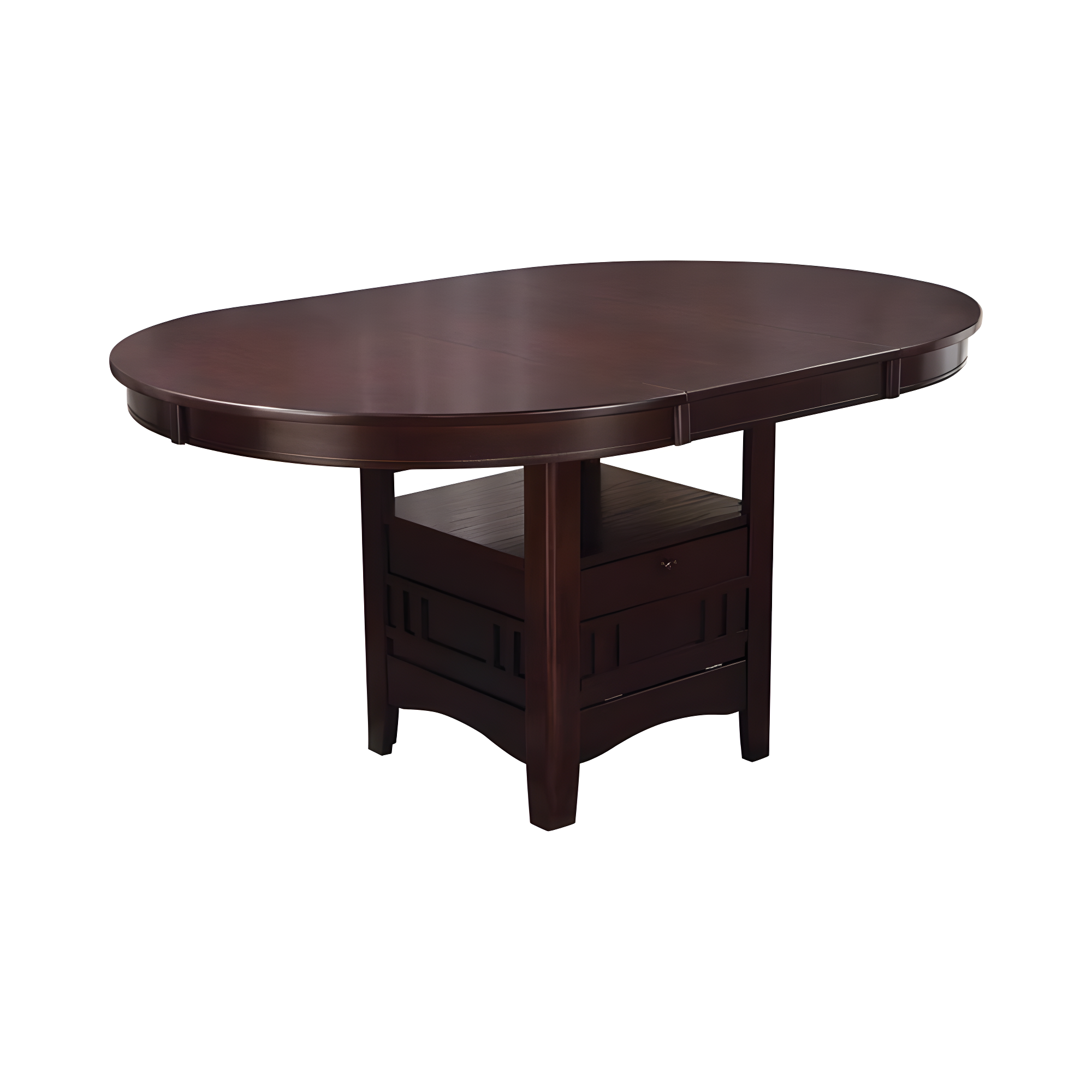 Coaster Lavon Extendable Storage Wood Dining Table in Espresso
