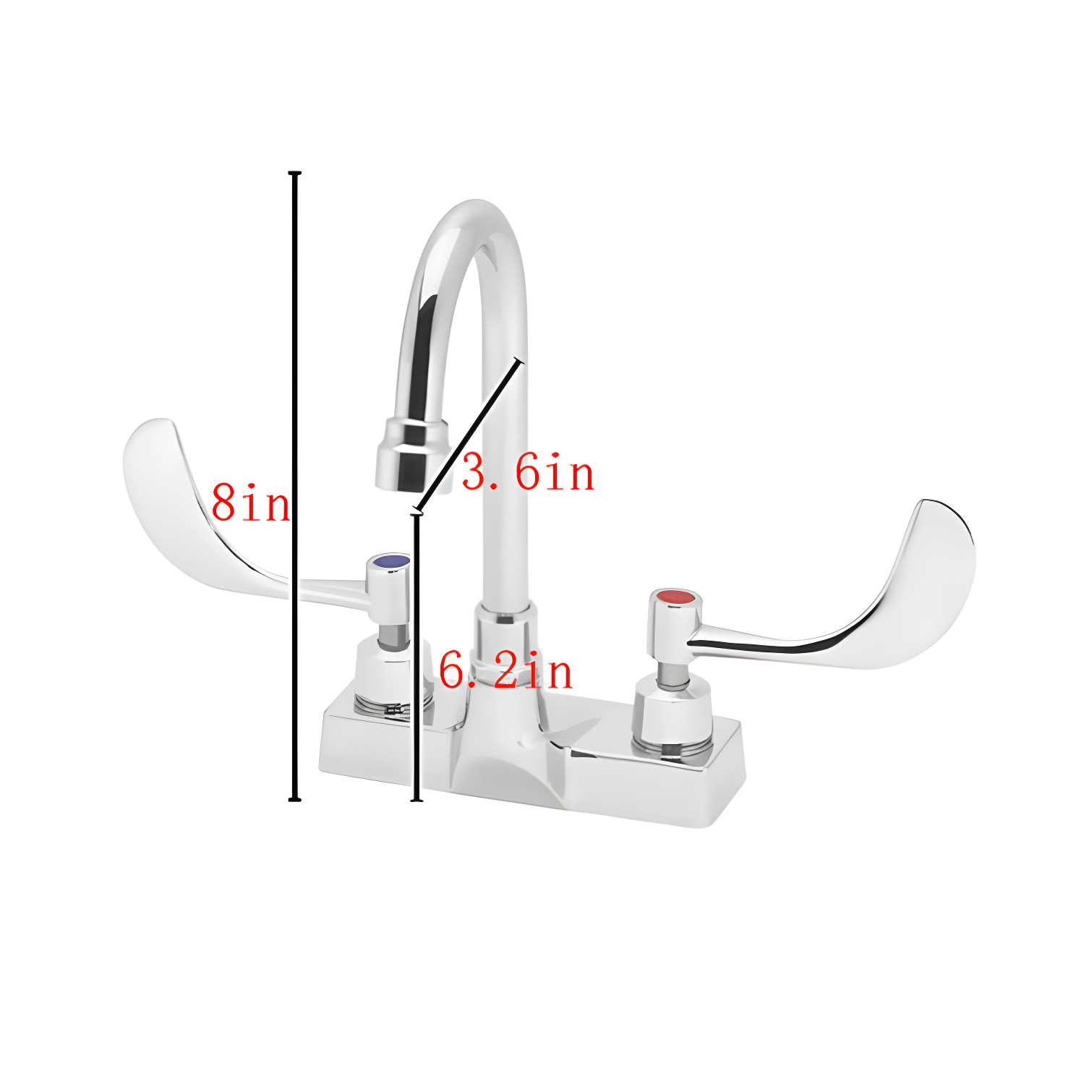 Centerset 2-handle Bathroom Faucet with Drain Assembly