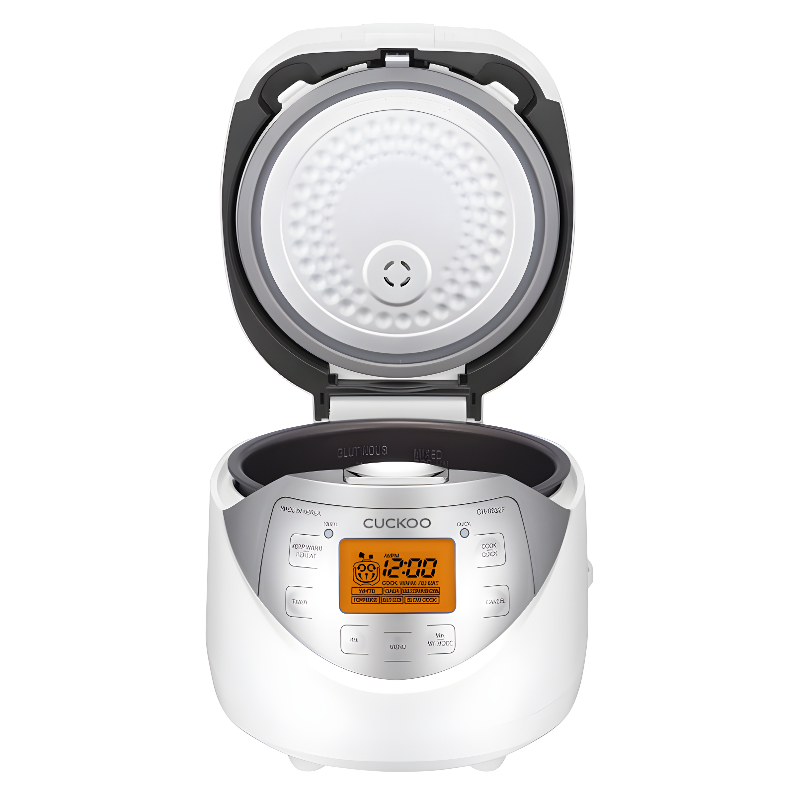 Cuckoo Electronics CUCKOO CR-0632F 6-Cup (Uncooked) / 12-Cup (Cooked) Micom Rice Cooker with Nonstick Inner Pot, 11 Menu Modes, LCD Display, Fuzzy Logic Tech, Auto Clean (White/Grey) Multifunctional Rice Maker and Warmer