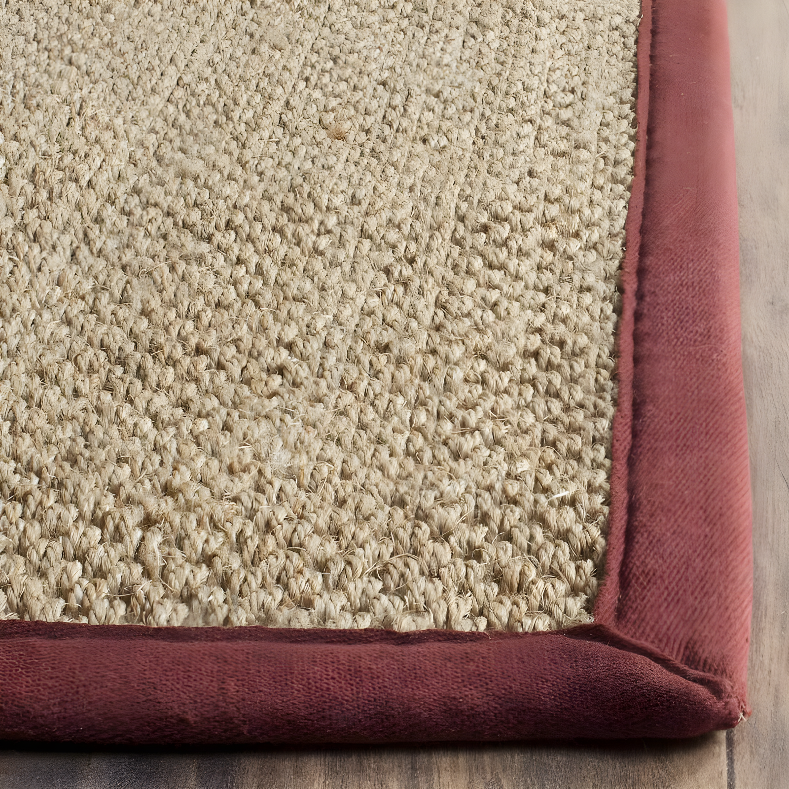 Natural Fiber NF114 Power Loomed Indoor Area Rug - Natural/Red - 4'x6' - Safavieh.