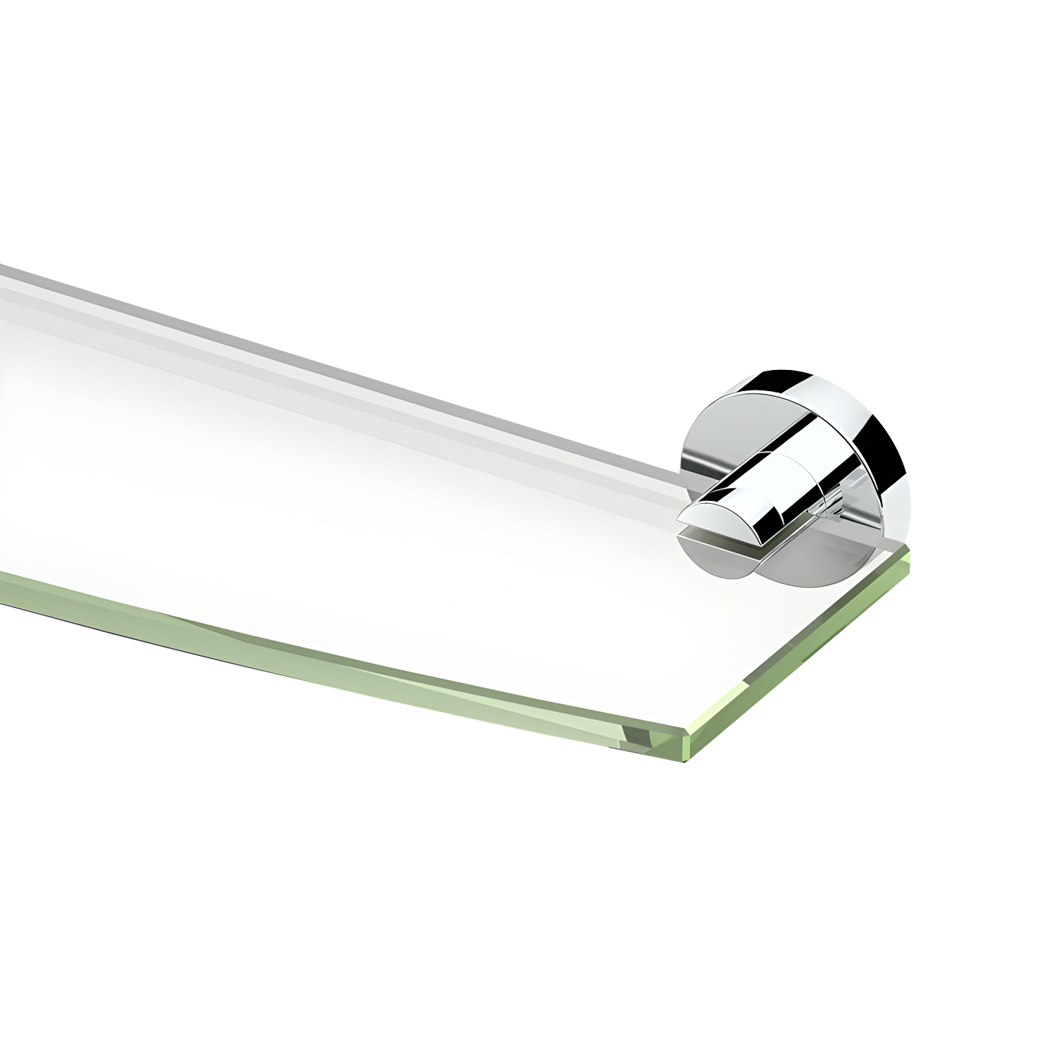 Glam Wall Mounted Tempered Glass Shelf | Bathroom Floating Glass Shelf