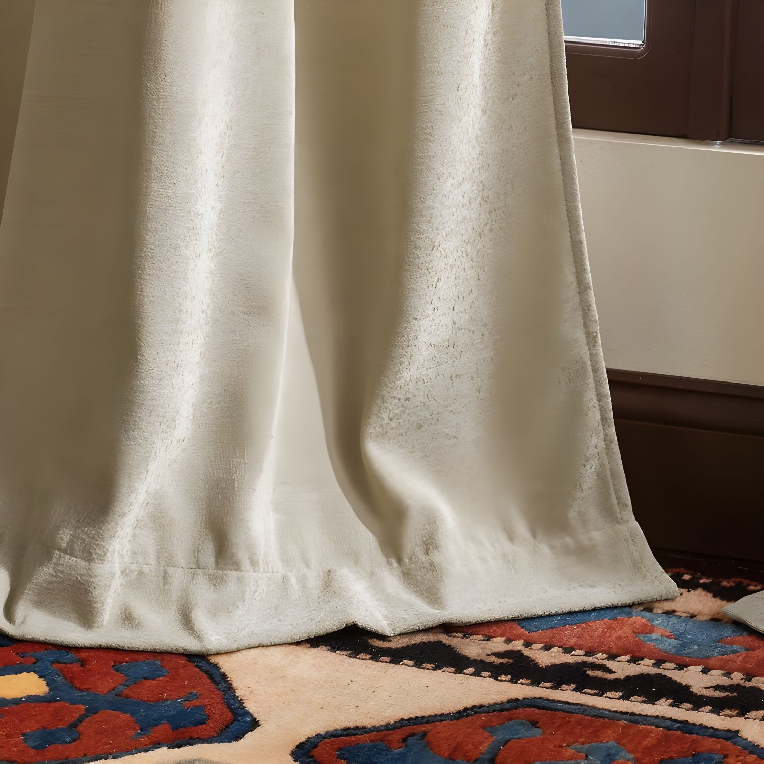 Naples Chenille Solid Semi-Sheer Rod Pocket Curtain Panels (Set of 2)