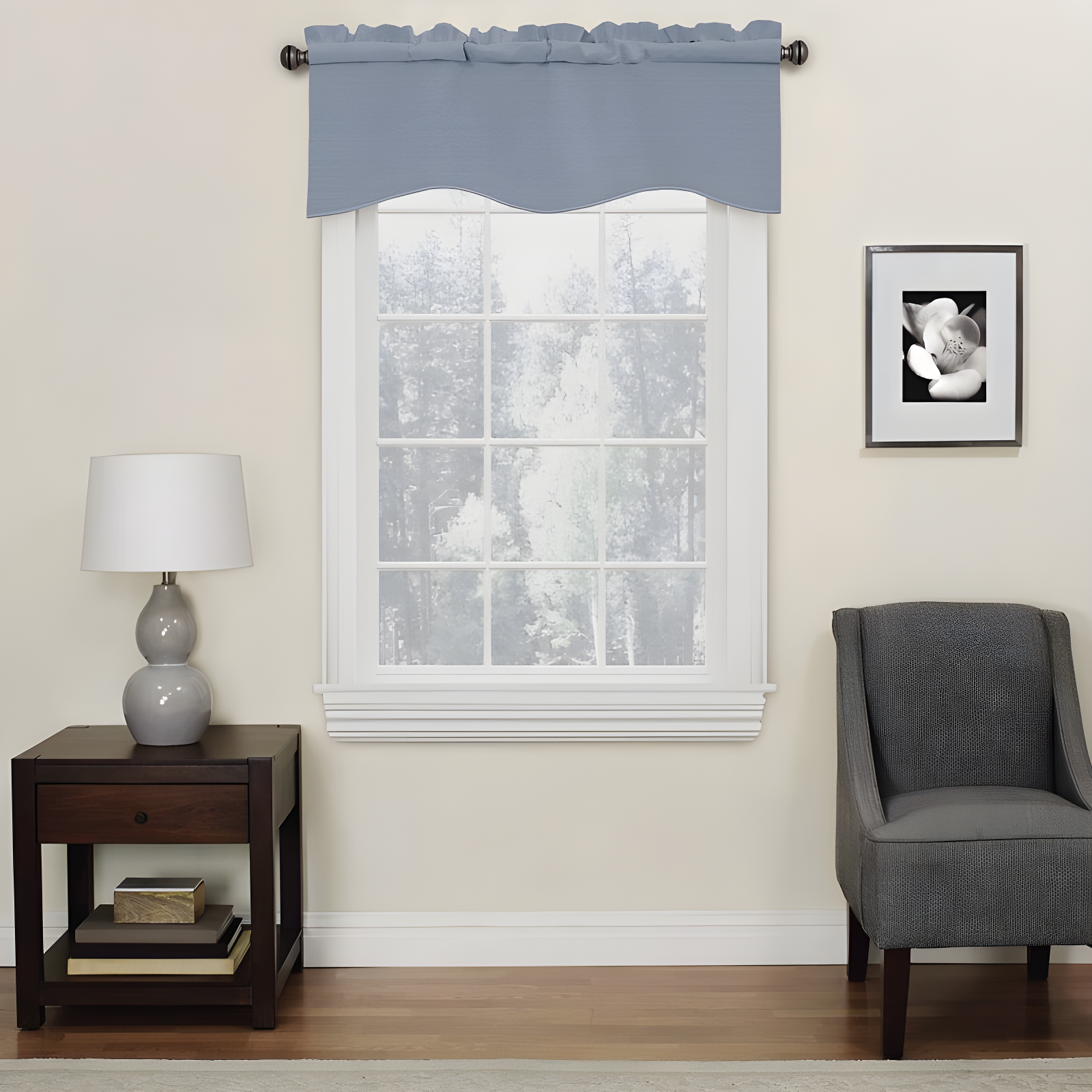 Eclipse Kendall Scalloped 42'' W Window Valance