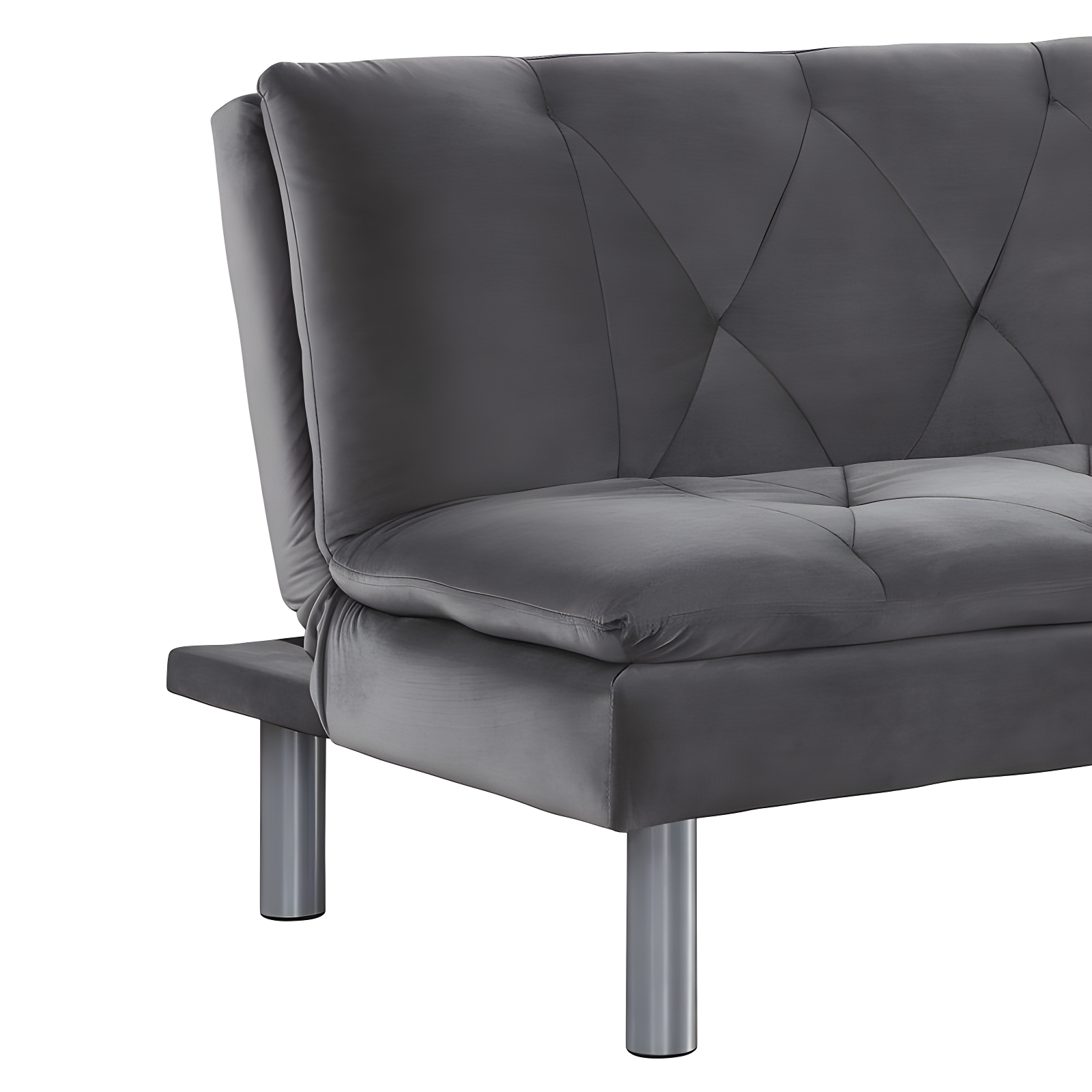 66" Cilliers Sofa Gray Velvet/Chrome Finish - Acme Furniture