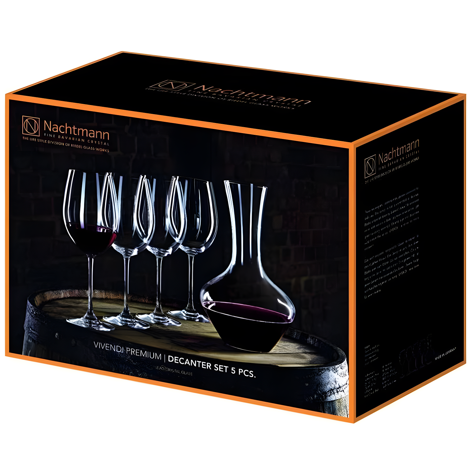 Nachtmann Vivendi Decanter with Glasses, Set of 5 Pieces,63.5 oz.