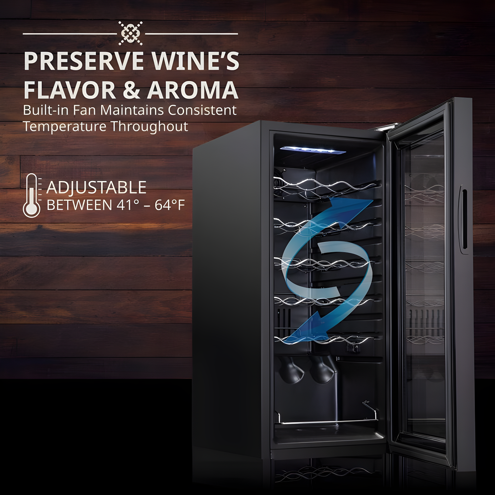 Ivation 18 Bottle Wine Cooler Fridge, Compressor Refrigerator W/Lock