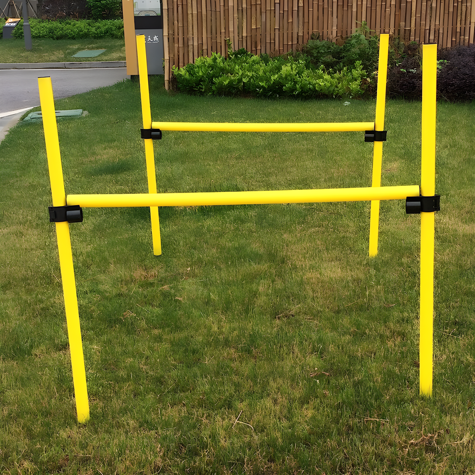 Pet Life Jumping Hurdle Collapsible Agility Dog Trainer Kit Yellow