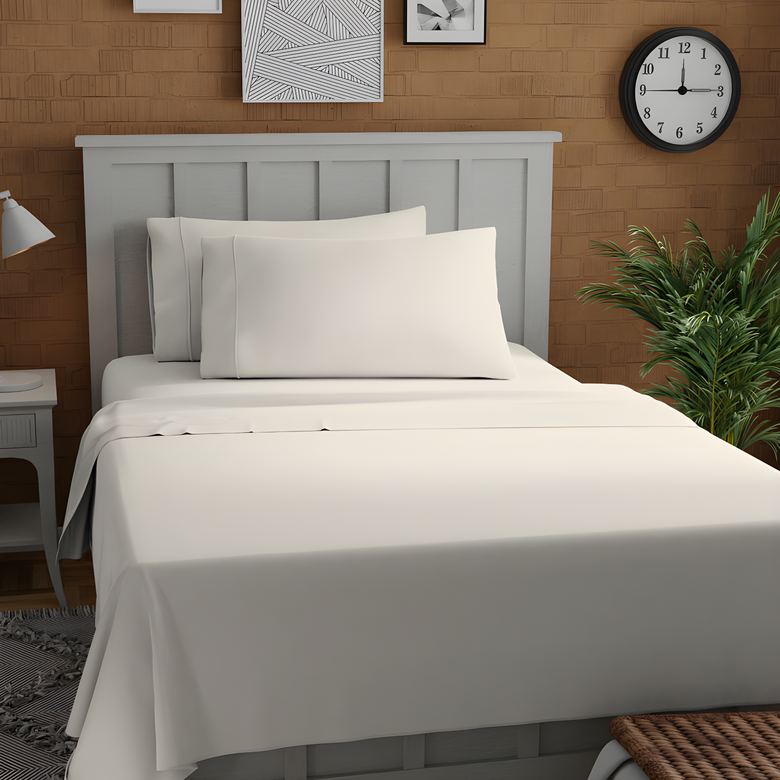 Purity Home Organic 100% Cotton Breathable & Lightweight Deep Pocket Sheet Set