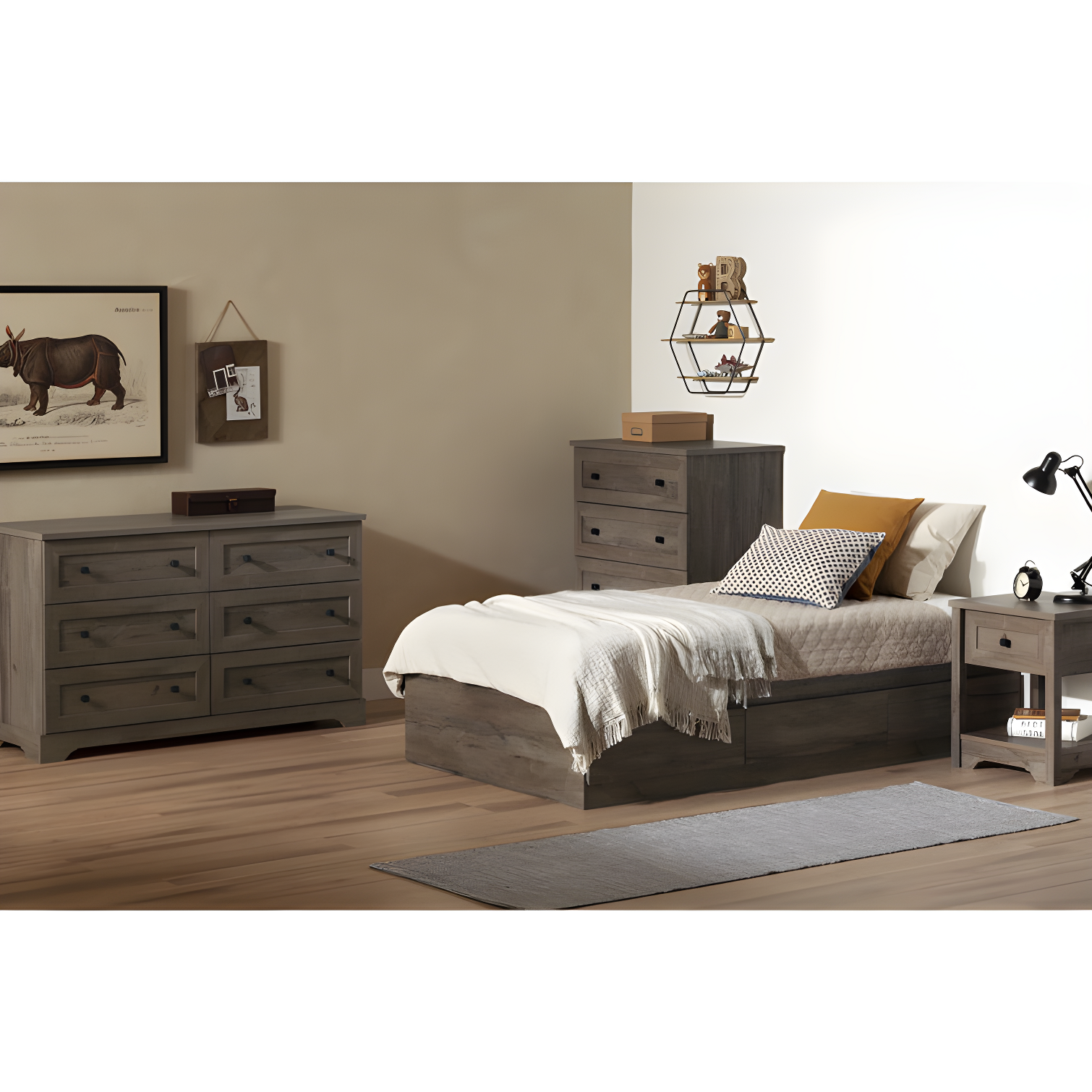 Hazen Twin 3 Drawer Mate's & Captain's Bed by South Side Living