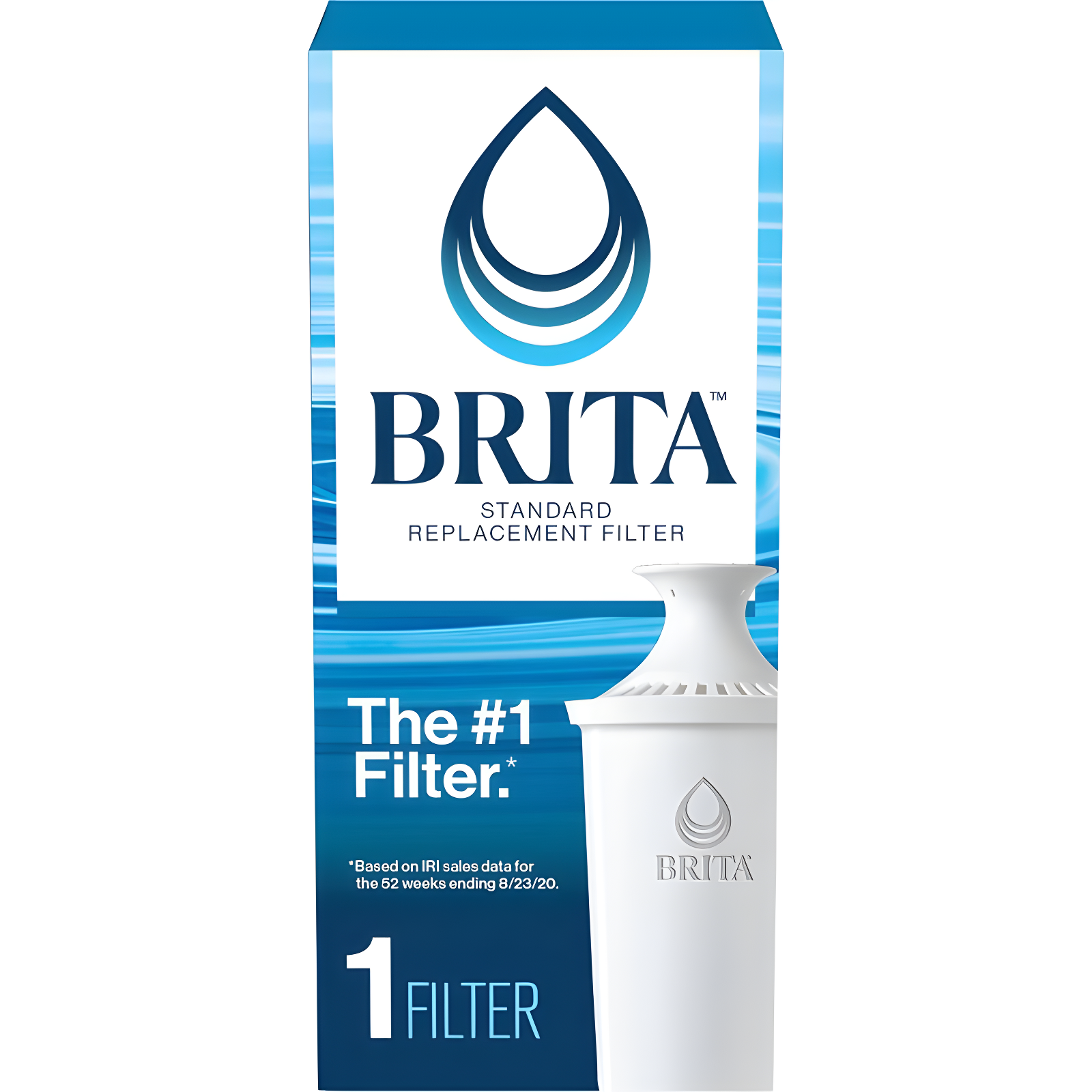 Brita Refillable Product Solutions Advanced Replacement Water Filter for Pitchers: Reduces Odors, Filters Chlorine & Heavy Metals