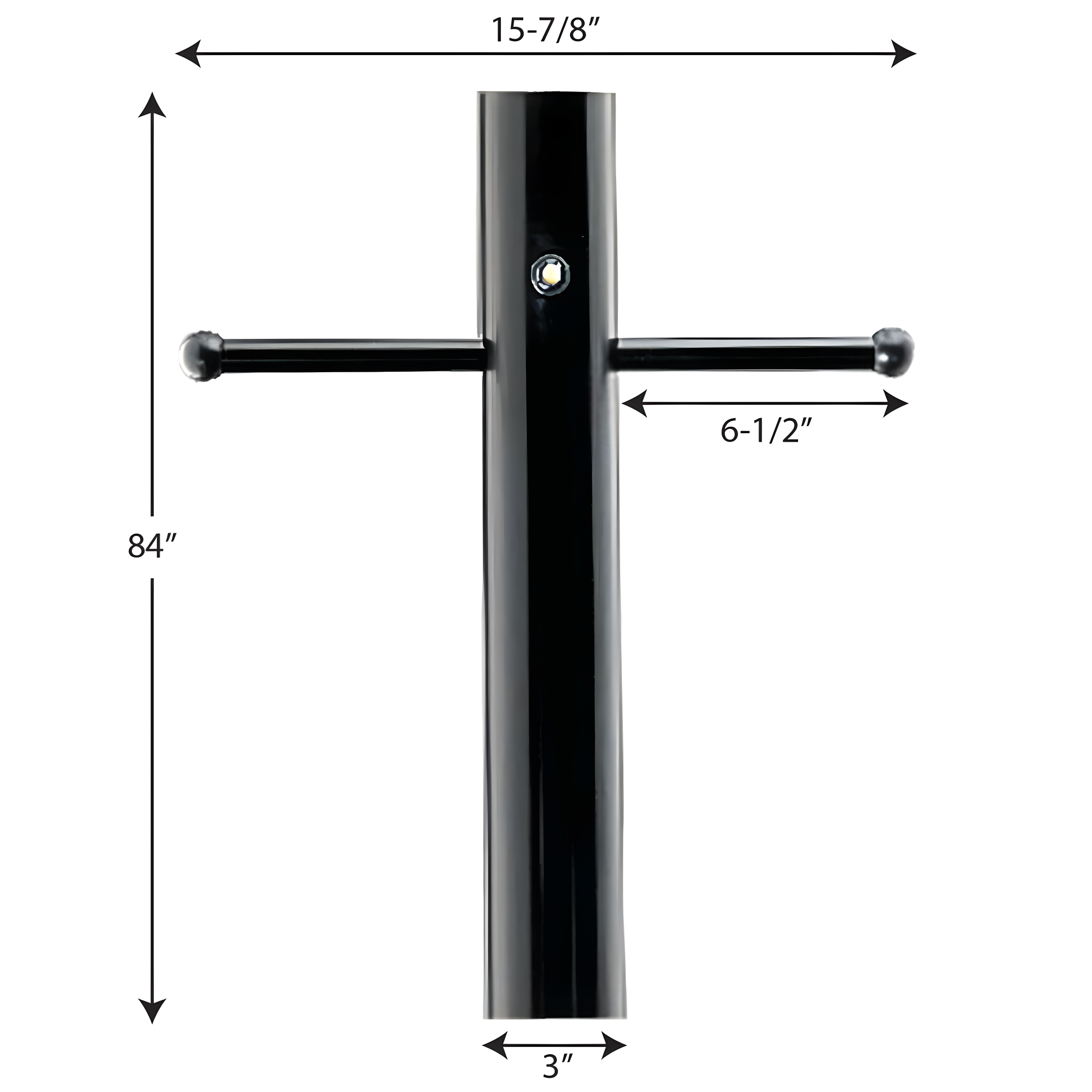 Progress Lighting P5391pc 7 Foot Aluminum Outdoor Light Post - Black