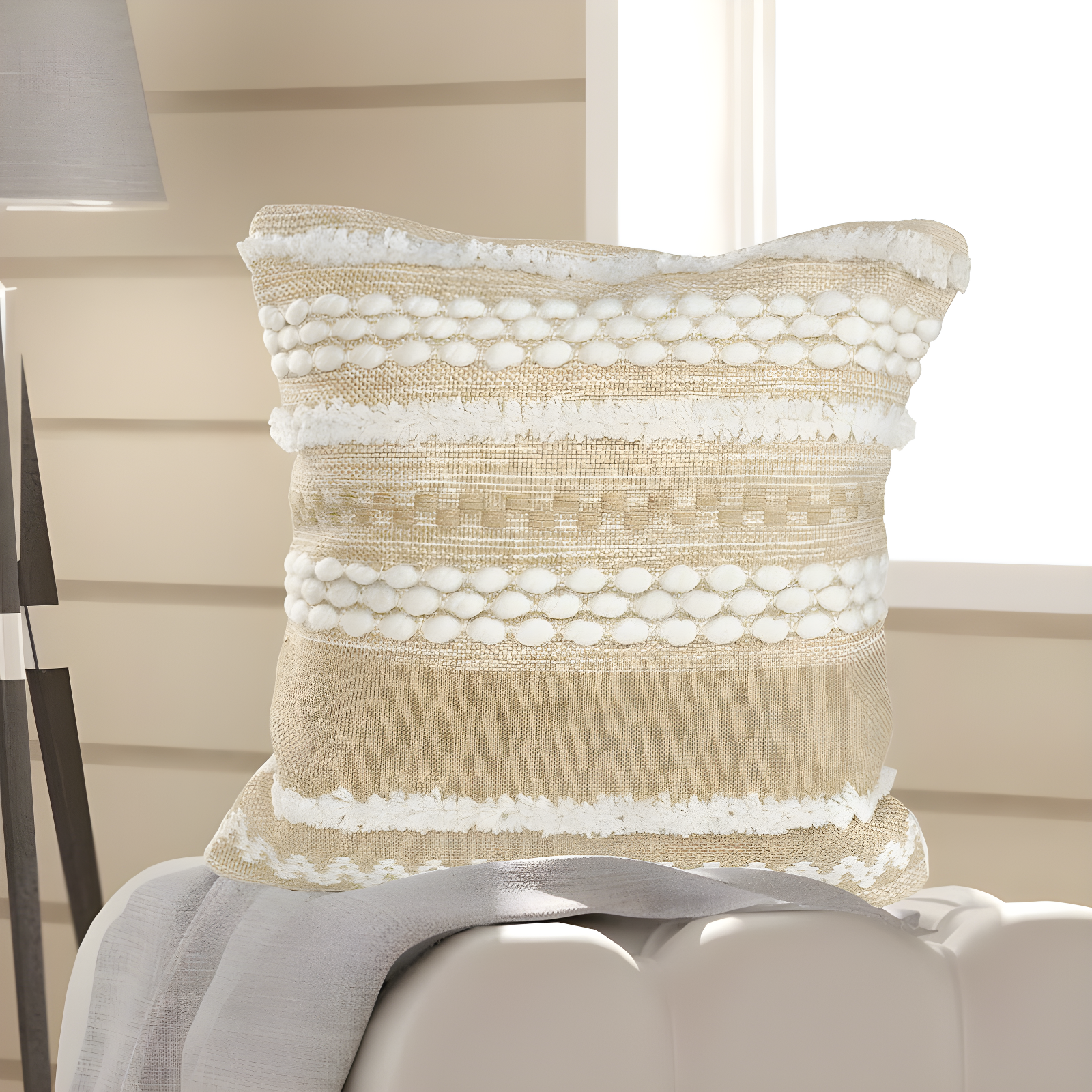 Beachcrest Home™ Hendren Textured Indoor/Outdoor Throw Pillow