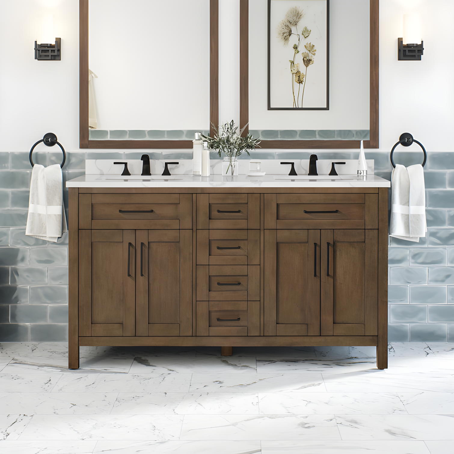 OVE Decors Tahoe 60" Double Bathroom Vanity