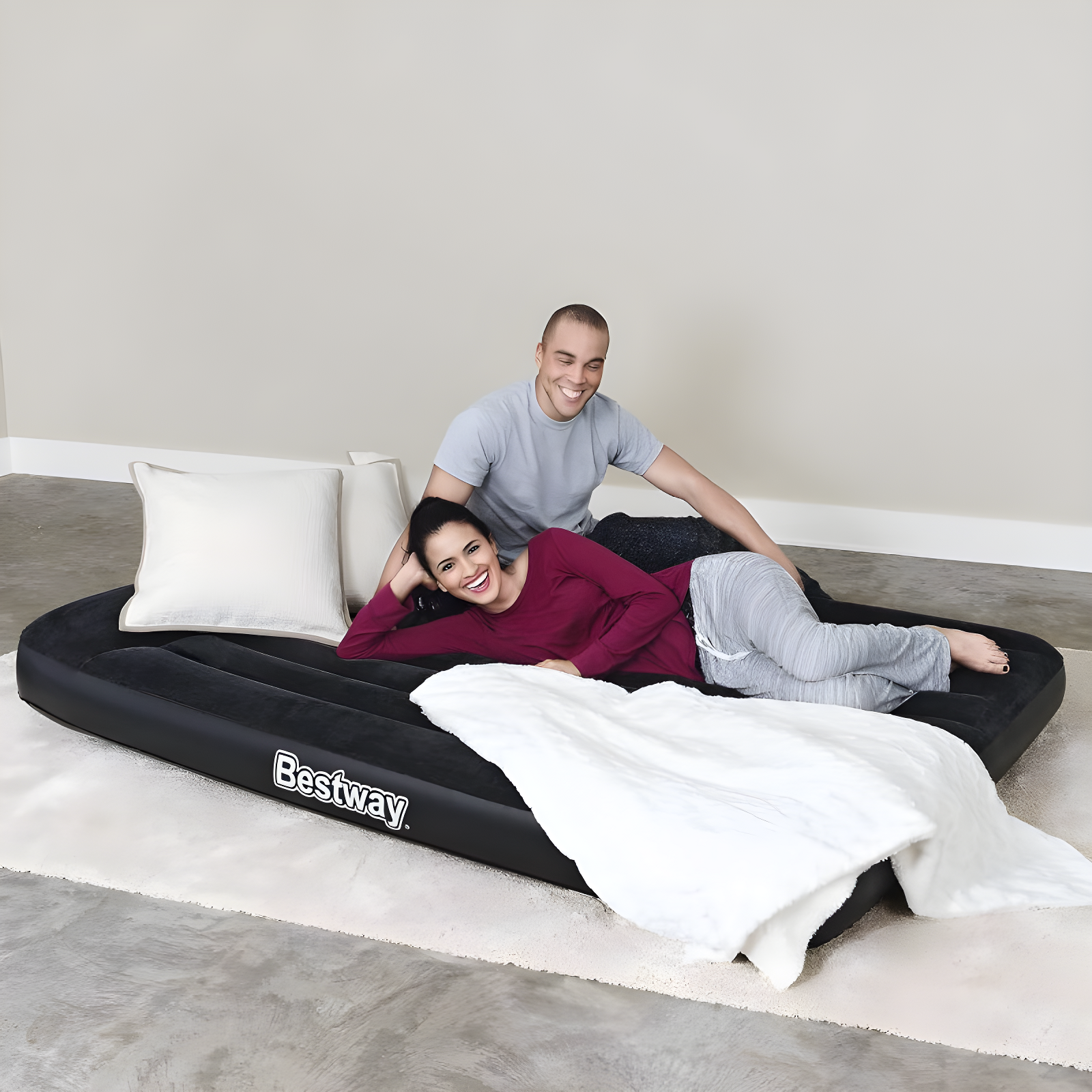 Bestway: Aerolax Raised Queen Air Mattress with Built-in Pump