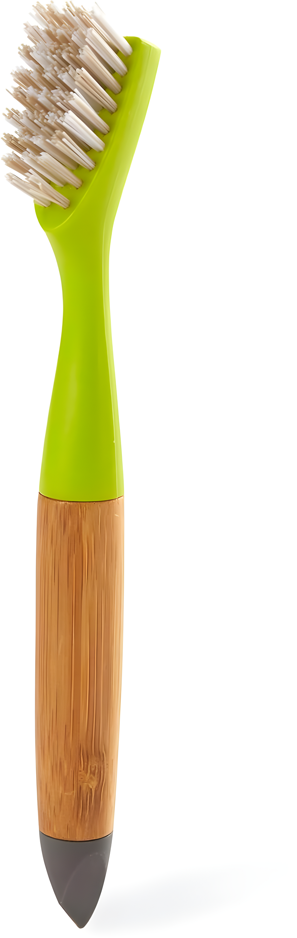 Full Circle Micro Manager Bamboo & Recycled Plastic Detail Cleaning Scrub Brush - With Flexible Tip - Green