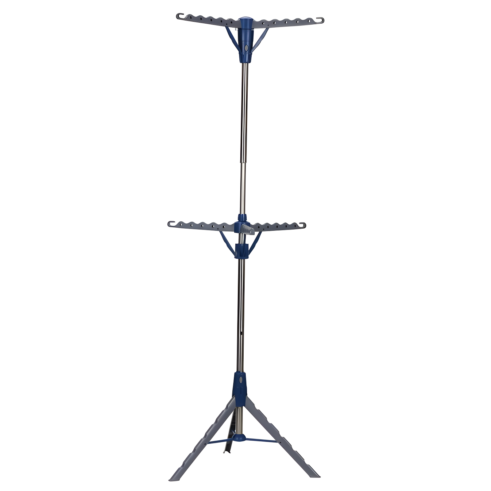 Household Essentials 2 Tier Tripod Clothes Drying Rack Air Dryer and Garment Rack Blue: Indoor Collapsible Clothing Rack