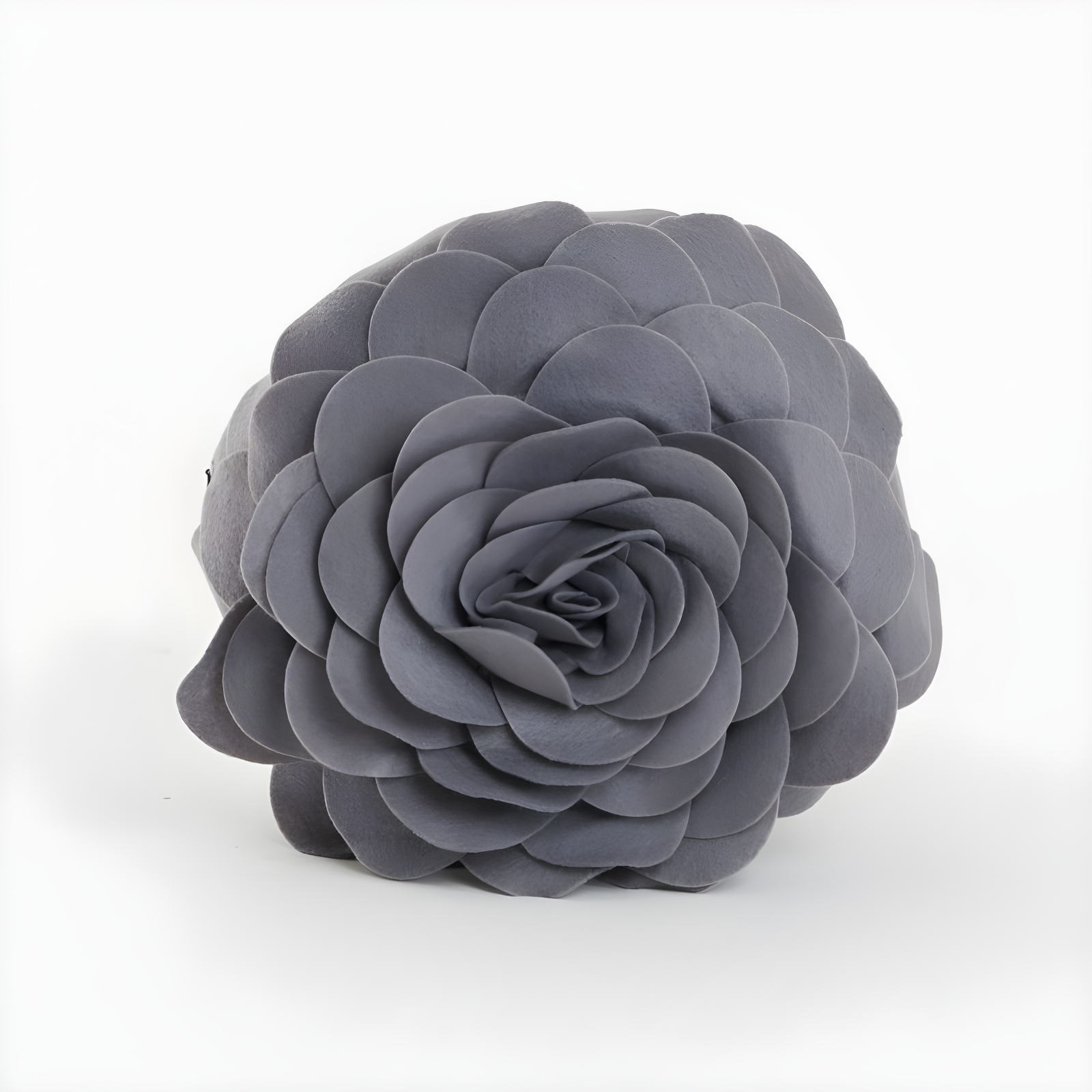 Flower Appliqued Felt Throw Pillow