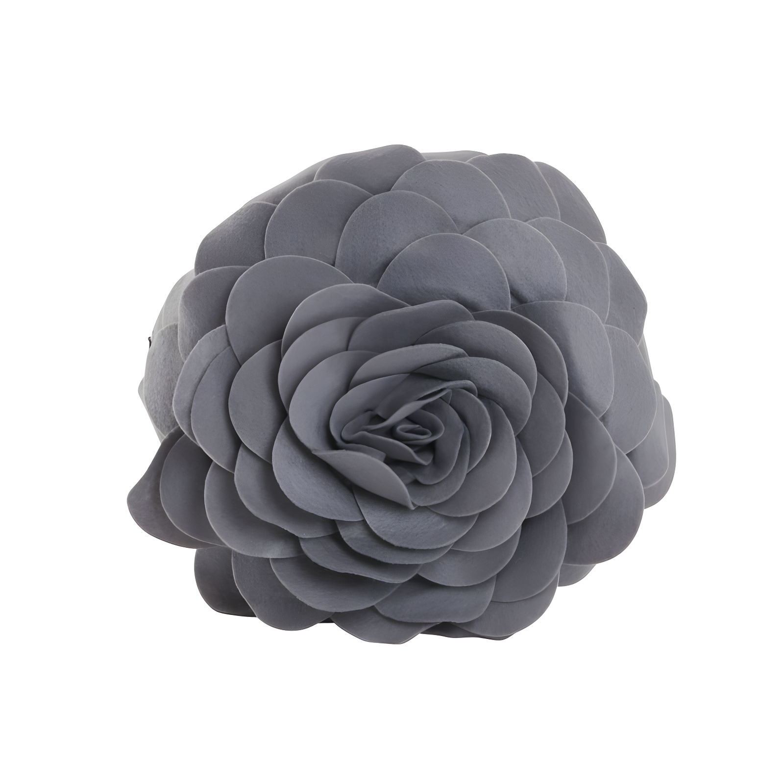 Flower Appliqued Felt Throw Pillow