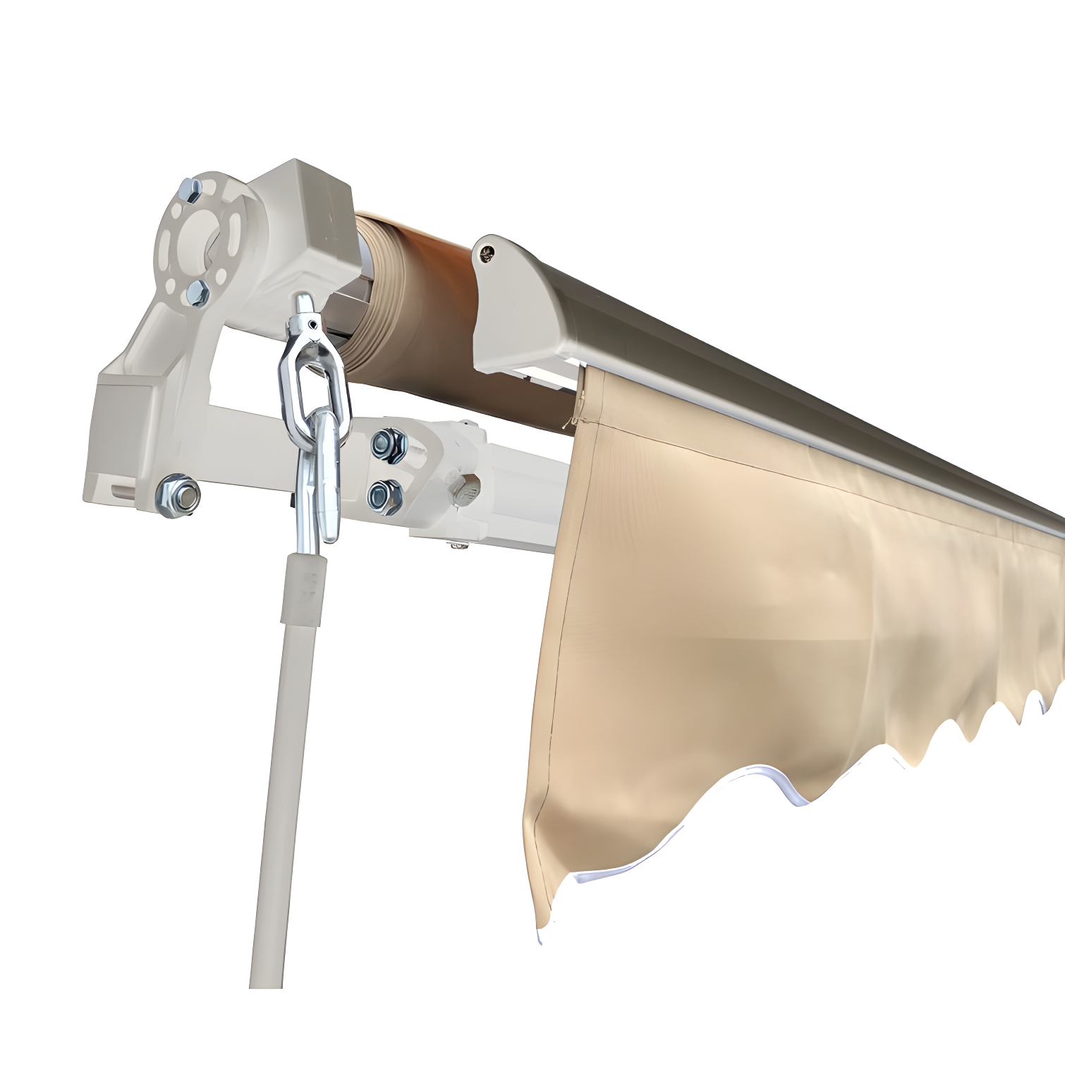 Retractable Patio Awning - White Frame