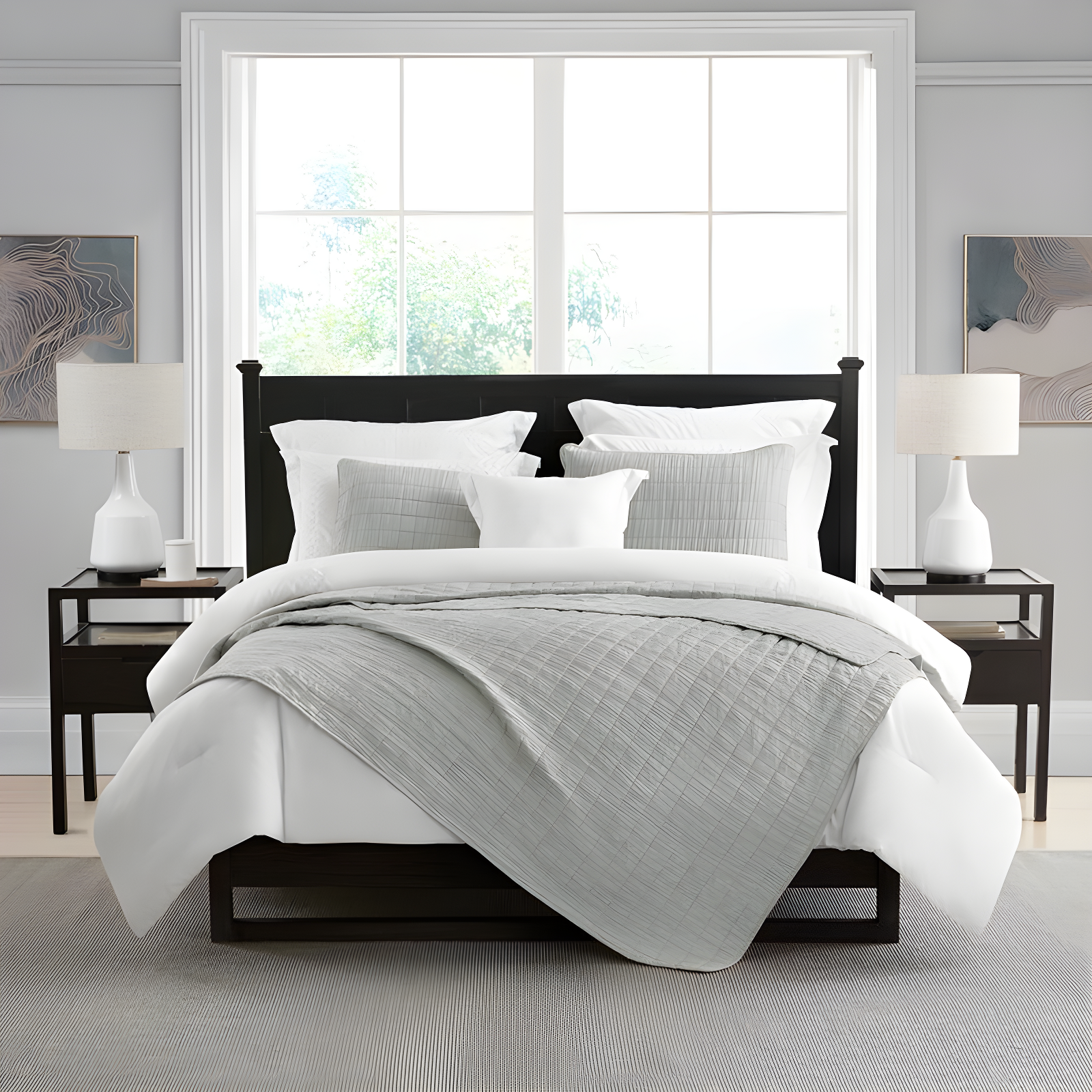 Ultra Soft Crinkle Washed Microfiber 3-Piece Quilt Set