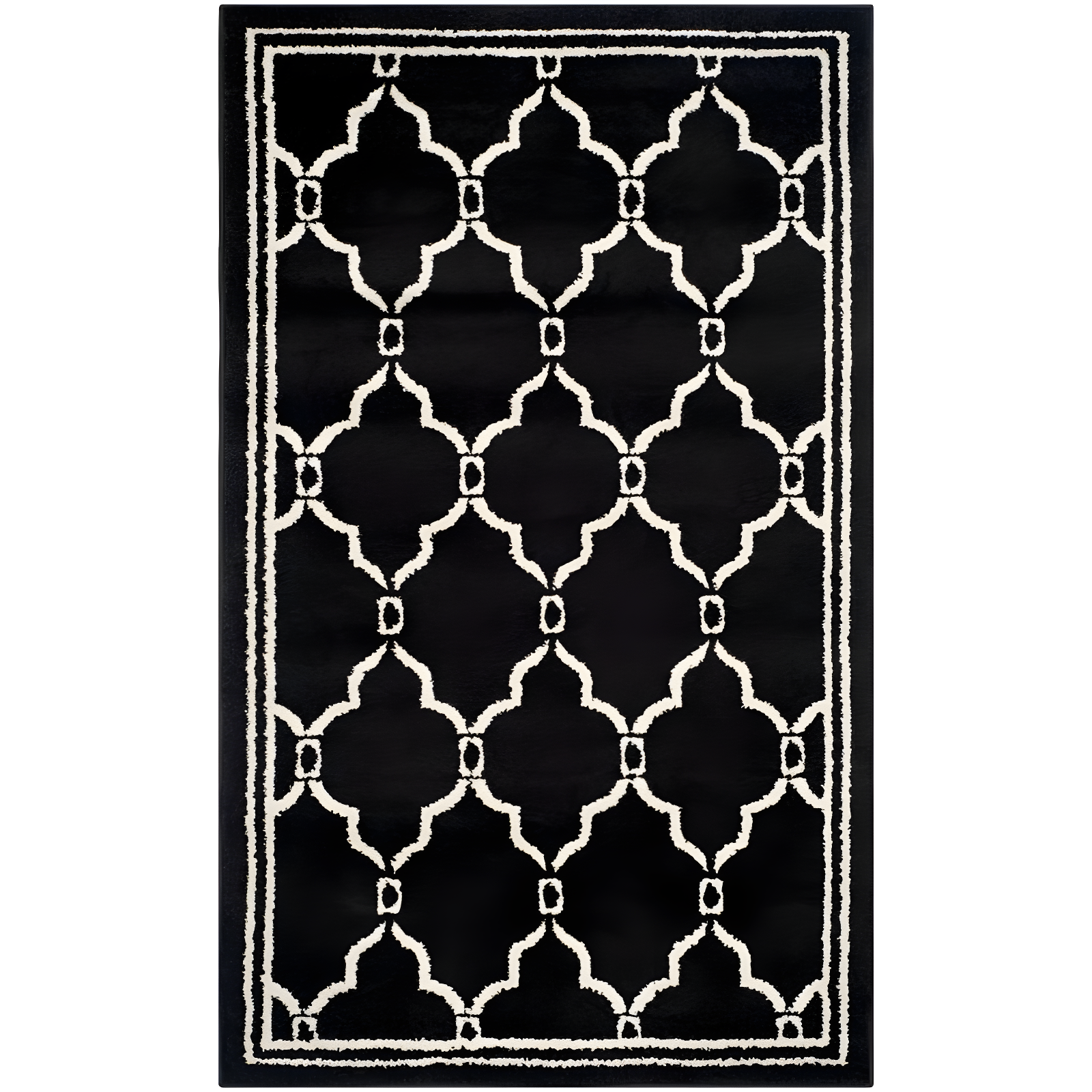 Amherst AMT414 Power Loomed Indoor Area Rug - Anthracite/Ivory - 4'x6' - Safavieh