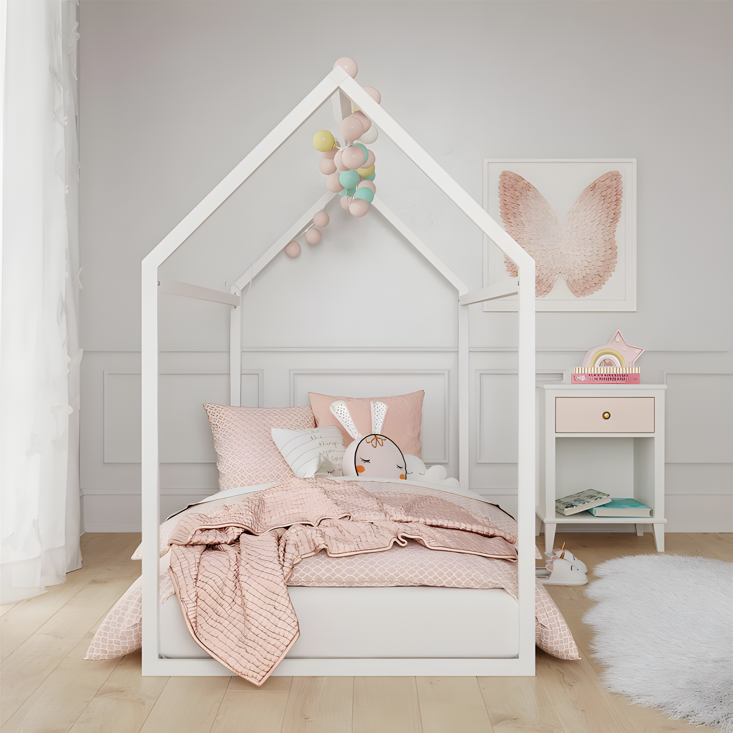 Skyler Metal Montessori House Bed