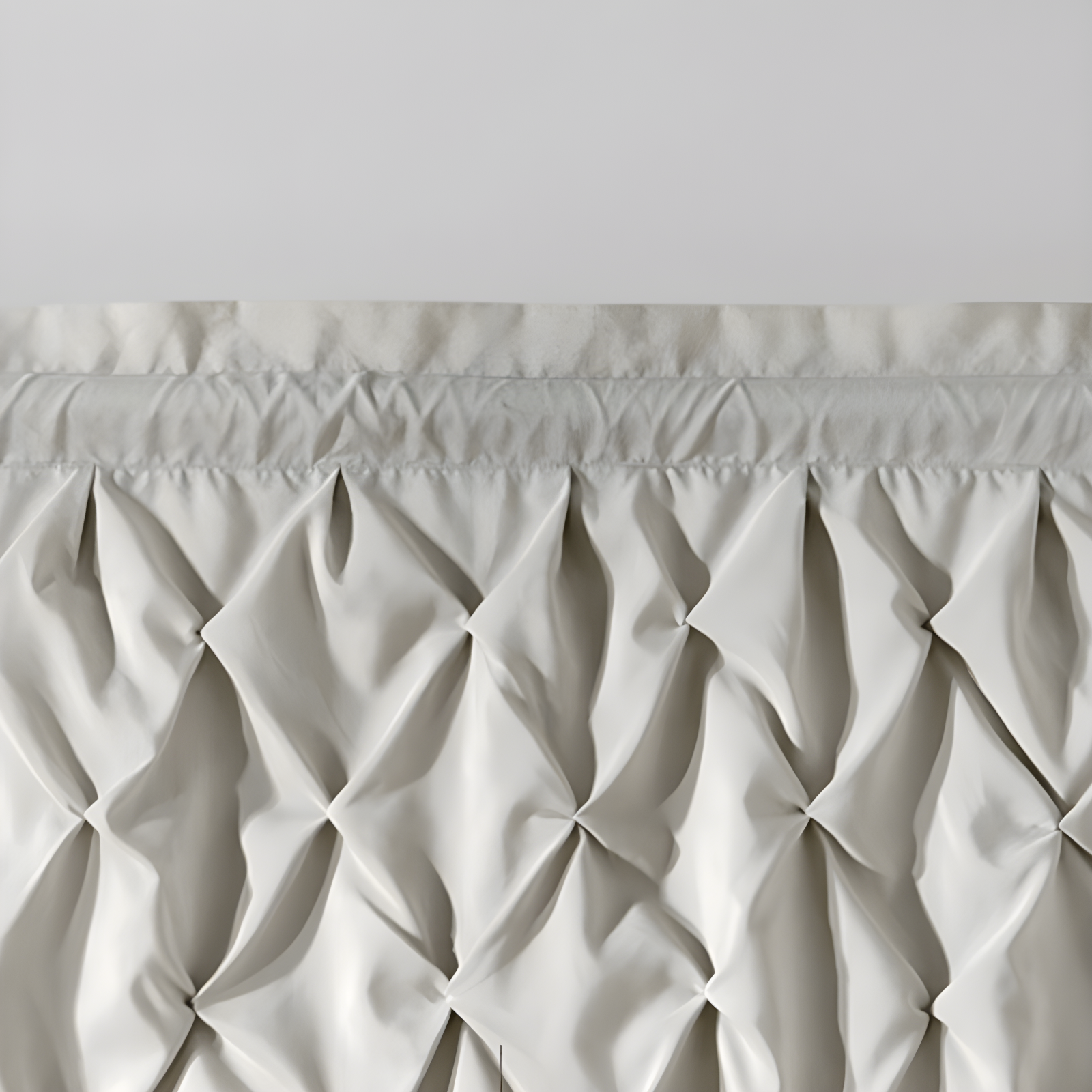 Carmen Solid Pintuck Curtain Valance, 60" x 20"