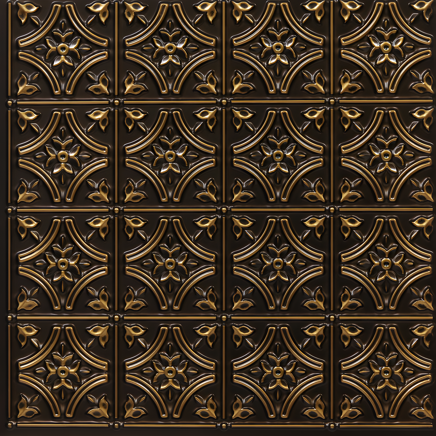 FromPlainToBeautifulInHours Gothic Reims 2 Ft. X 2 Ft. Drop-In Or Glue-Up PVC Ceiling Tile (Set of 10)