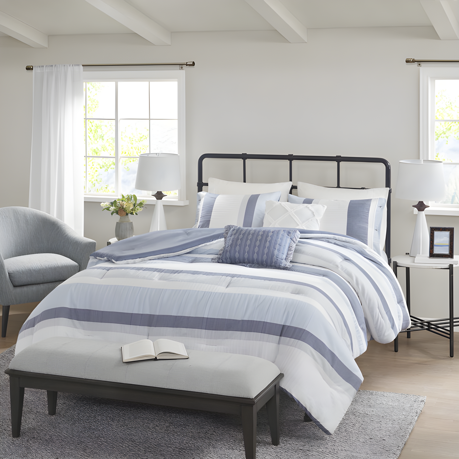 Madison Park Allegany 5 Piece Jacquard Comforter Set