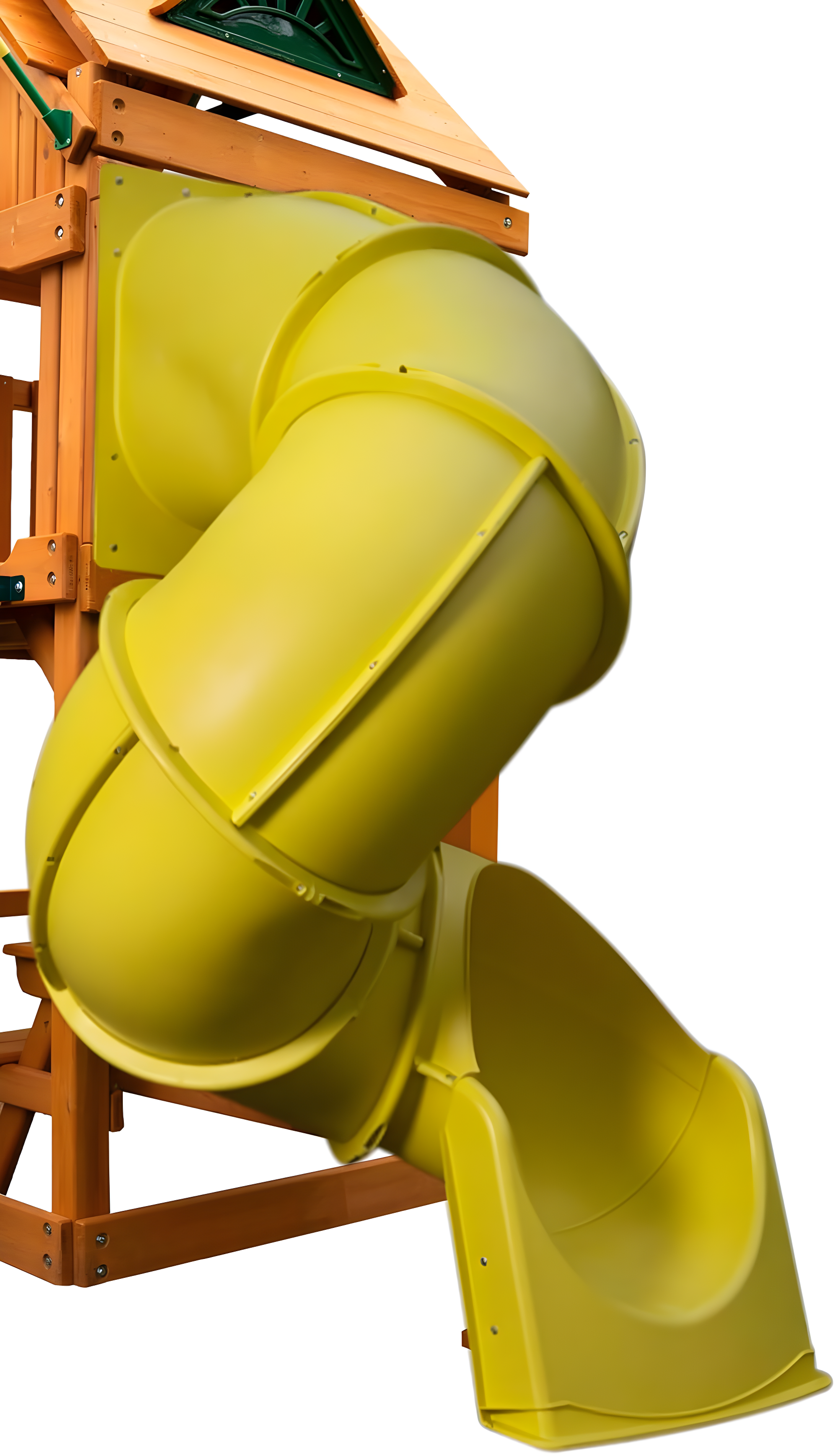 Swing-N-Slide WS 1016-Y Quick Connect 5 Foot Turbo Tube Slide Plastic Enclosed Slide for 5 Foot Deck Heights, Yellow