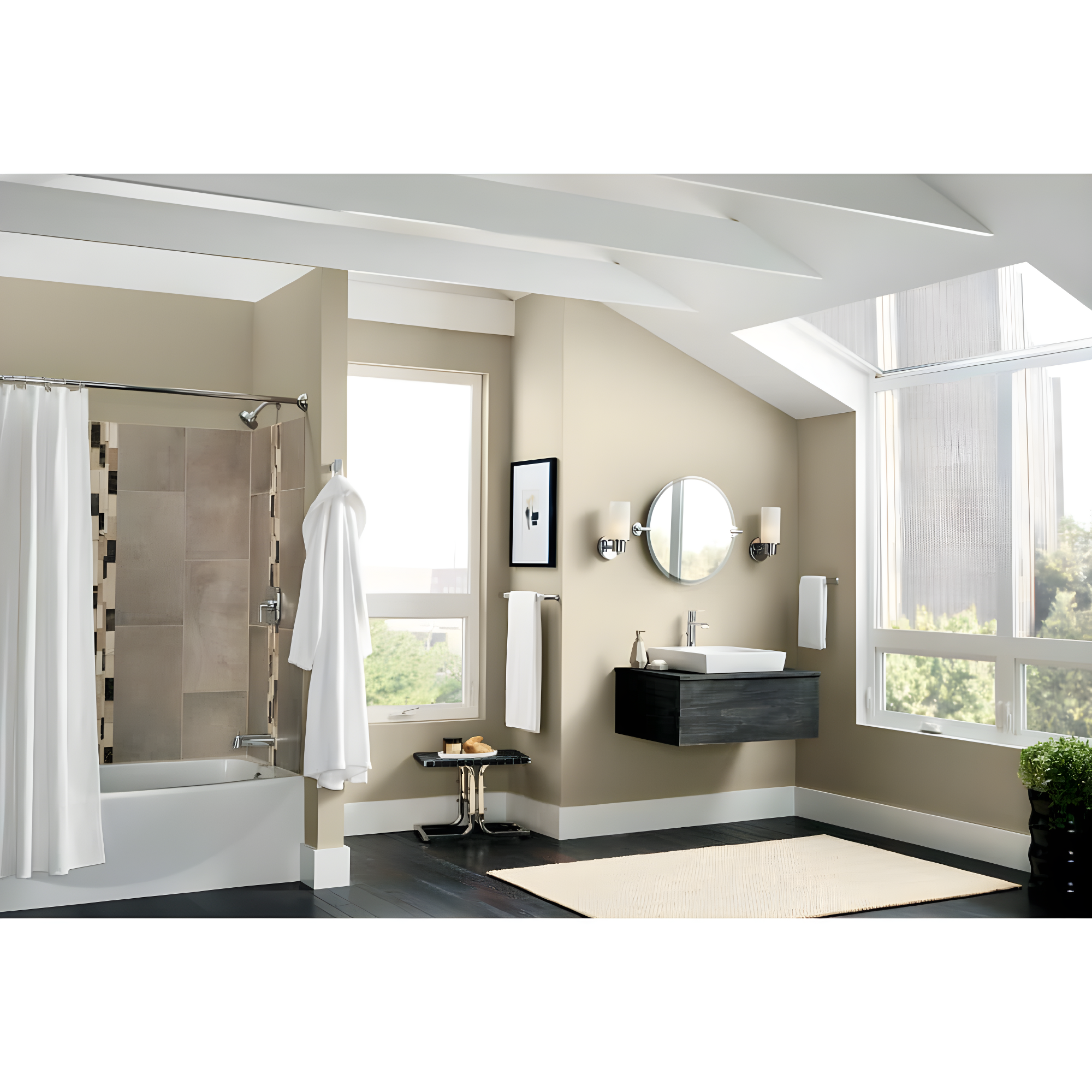 Moen Adjustable Curved Shower Rod 72 " X 72 " Chrome Finish