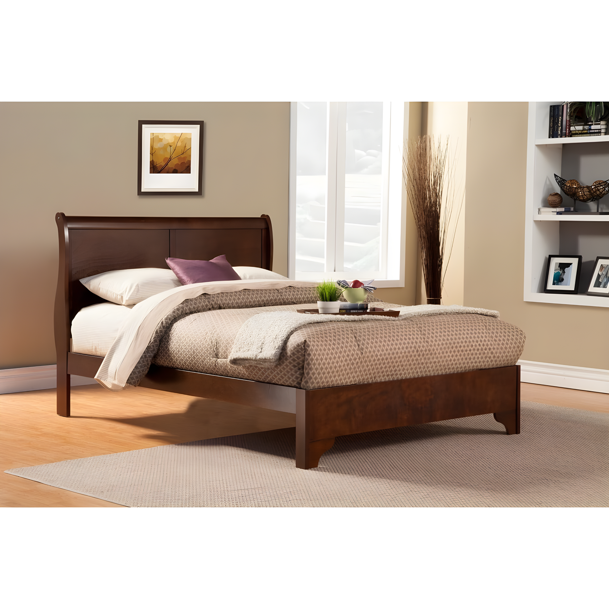 Alpine Furniture West Haven Sleigh Bed, Full