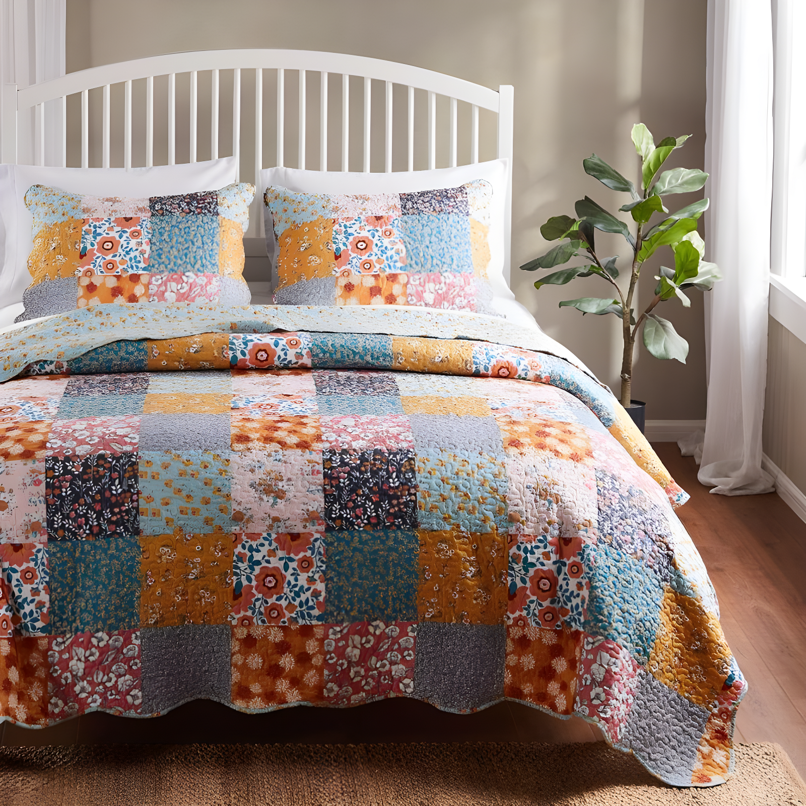 Barefoot Bungalow Carlie Pillow Sham -Calico King 20" x 36"