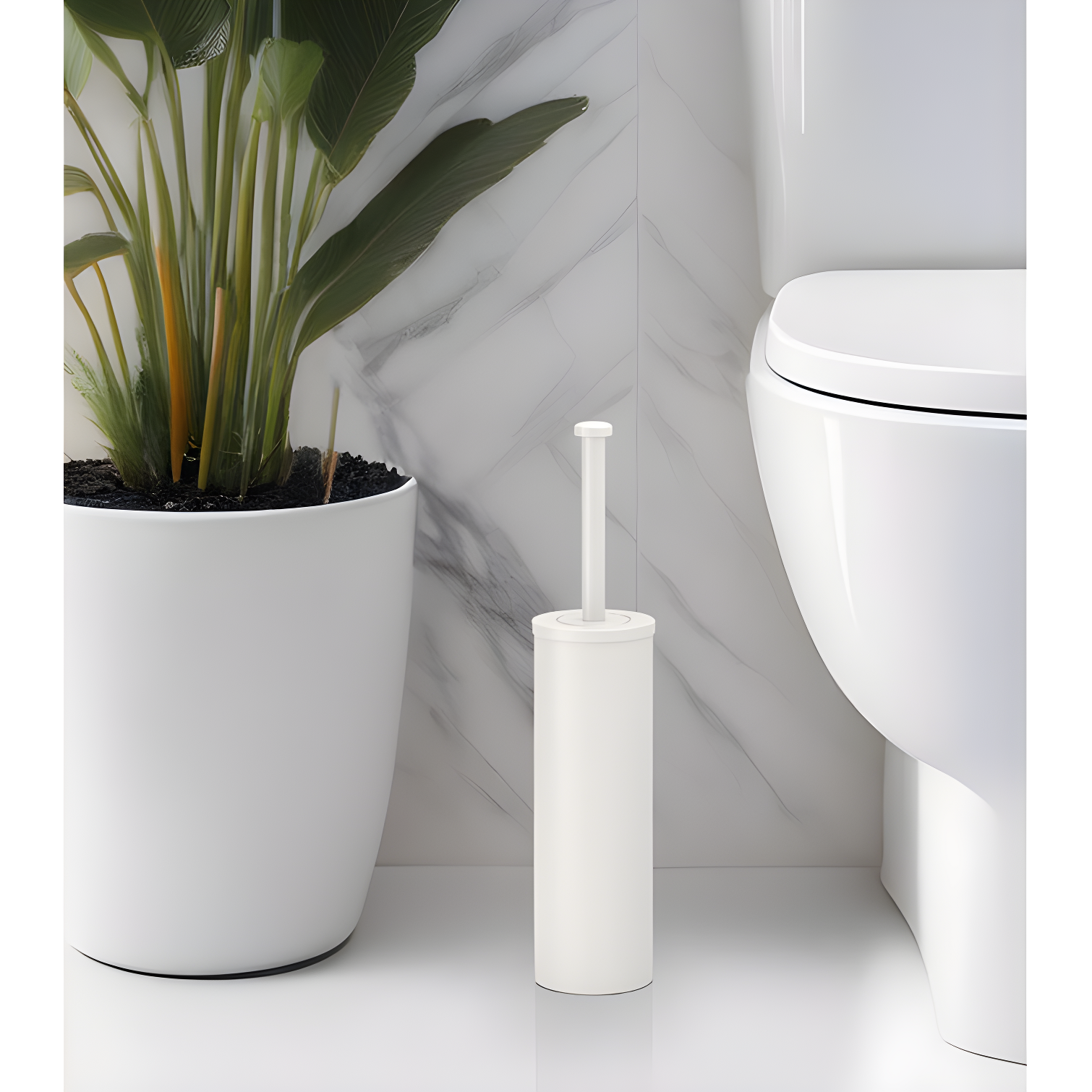 Latitude II 15"H Toilet Brush and Stainless Steel Holder