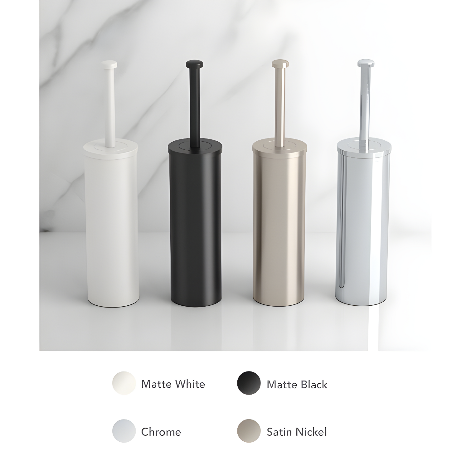 Latitude II 15"H Toilet Brush and Stainless Steel Holder