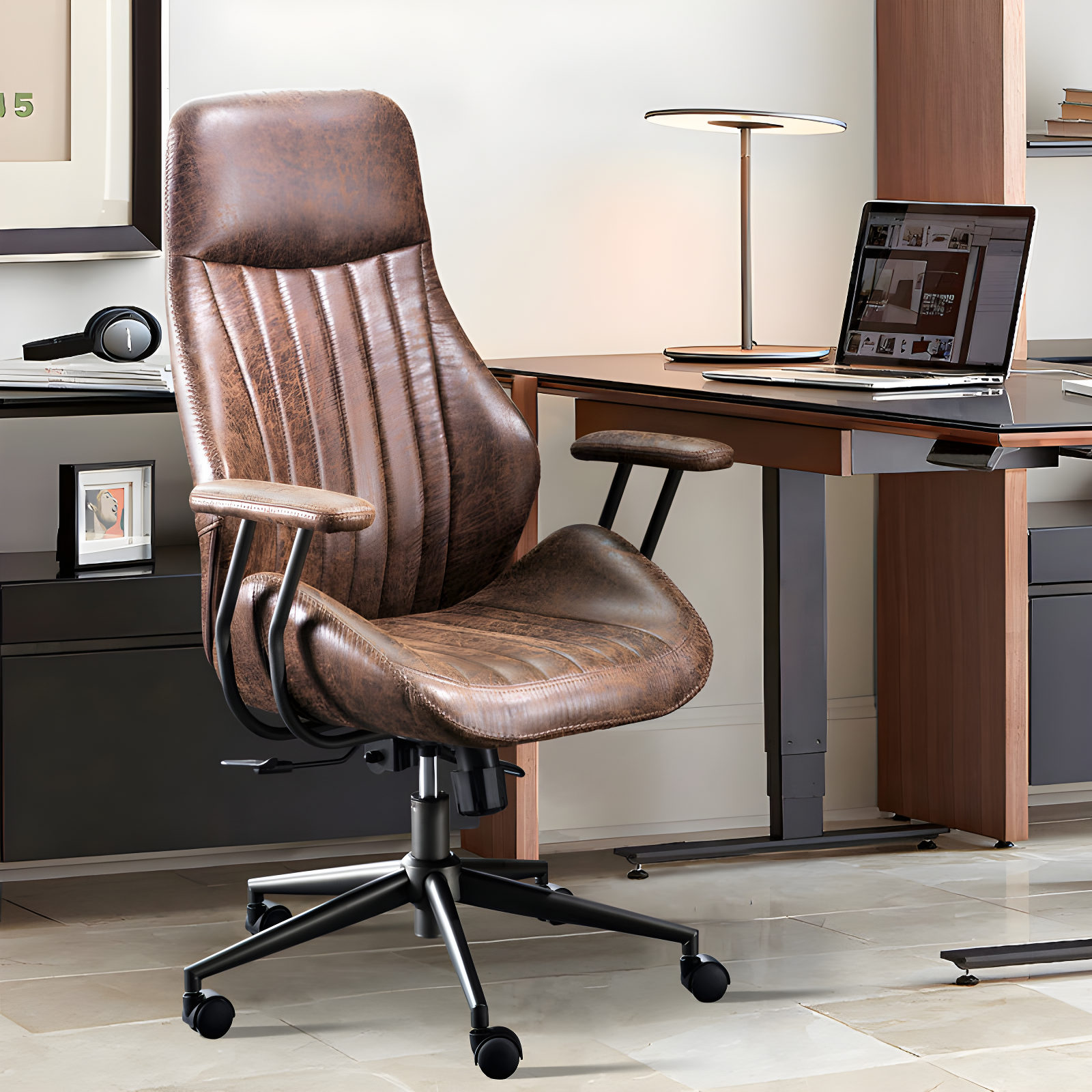 Albaugh Suede Executive Chair