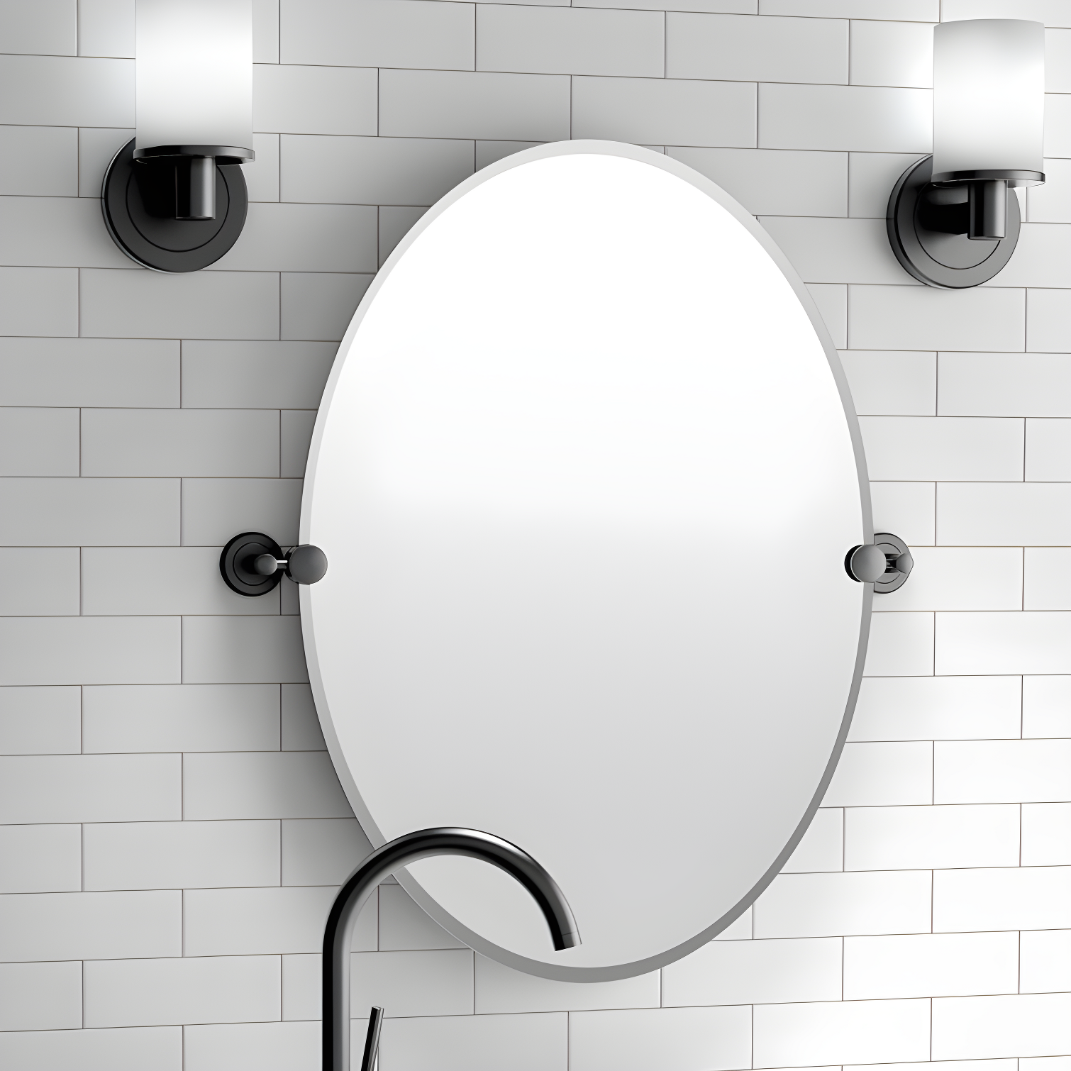 Latitude II Frameless Oval Wall Mirror | Bathroom Vanity Mirror