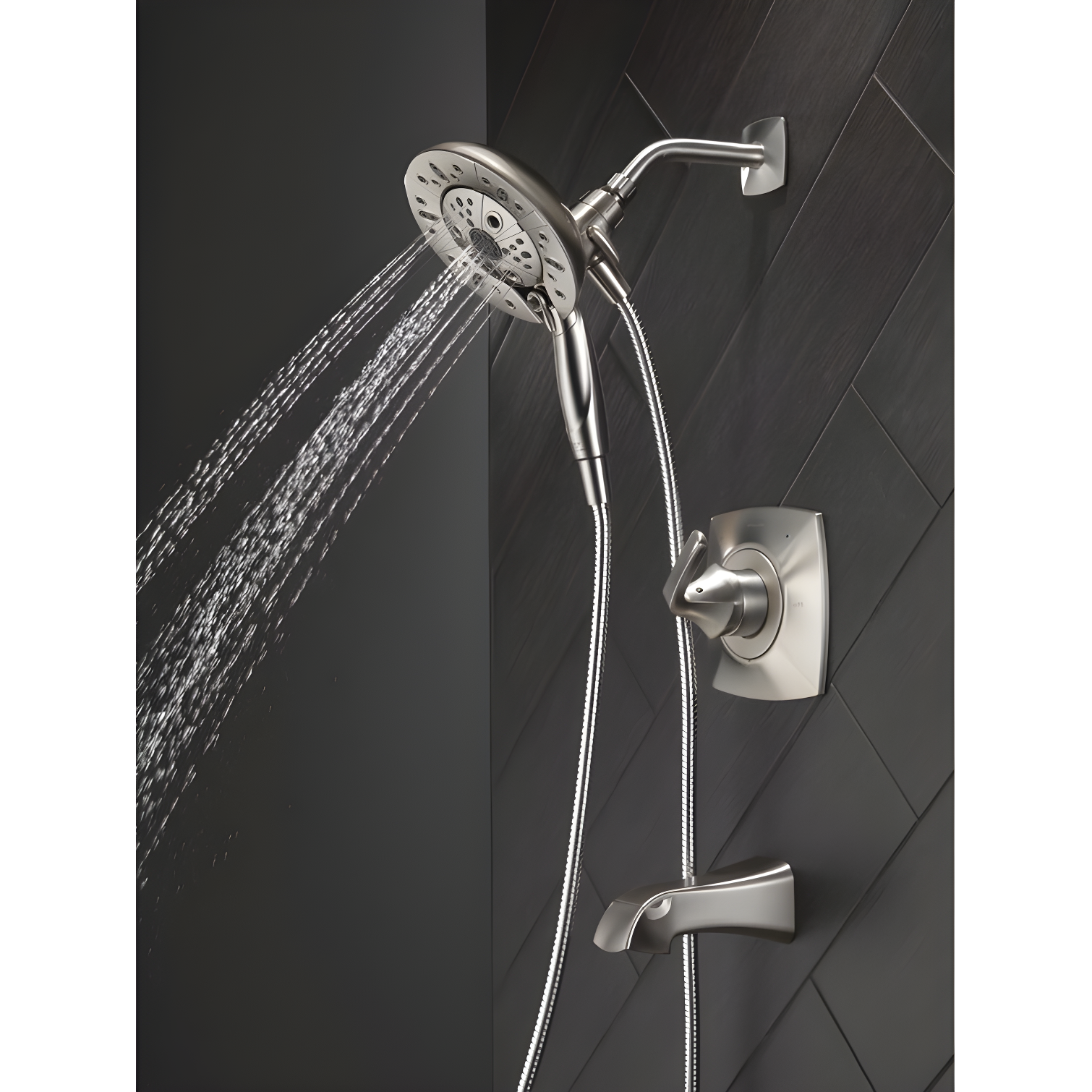 Vesna Single-Function Tub Shower Faucet Set, Shower Trim Kit with In2ition Shower Head and Valve