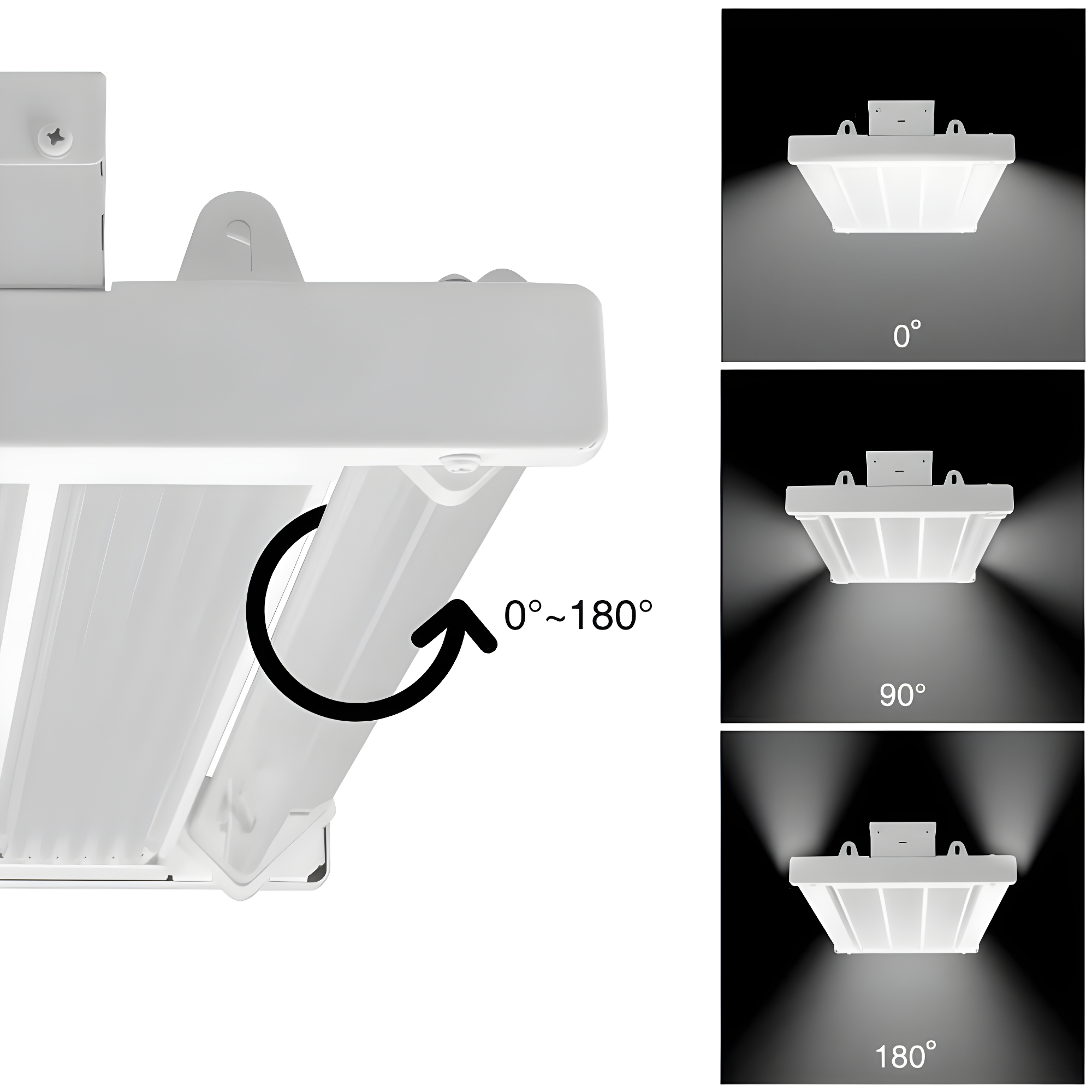Commercial Electric 19 in. White Integrated LED Dimmable Linear High Bay with Adjustable up Light, at 20000 Lumens, 5000K Daylight