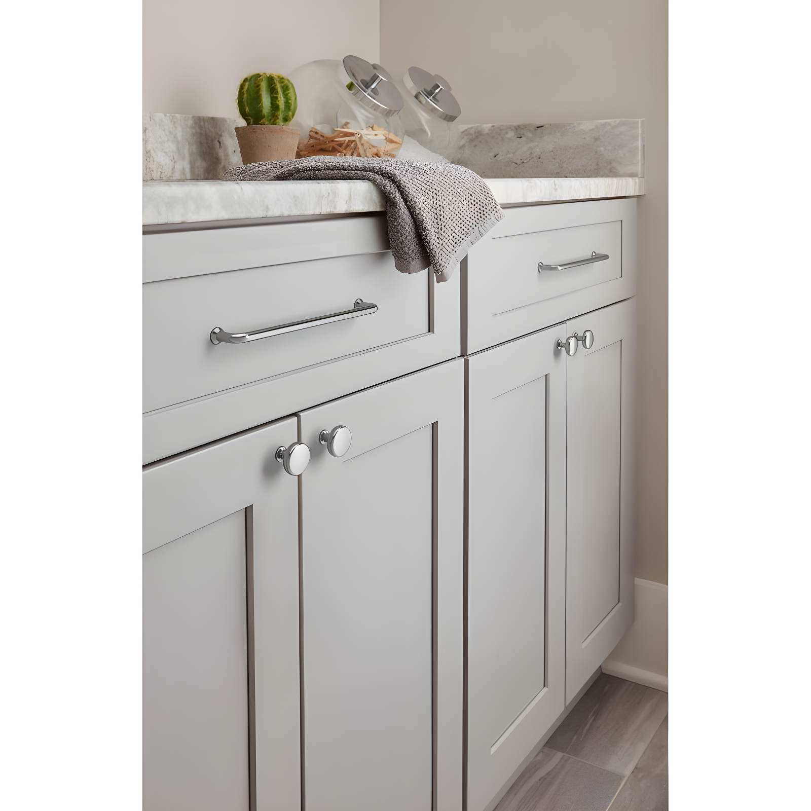Amerock Factor 7-9/16 inch (192mm) Center-to-Center Polished Chrome Cabinet Pull